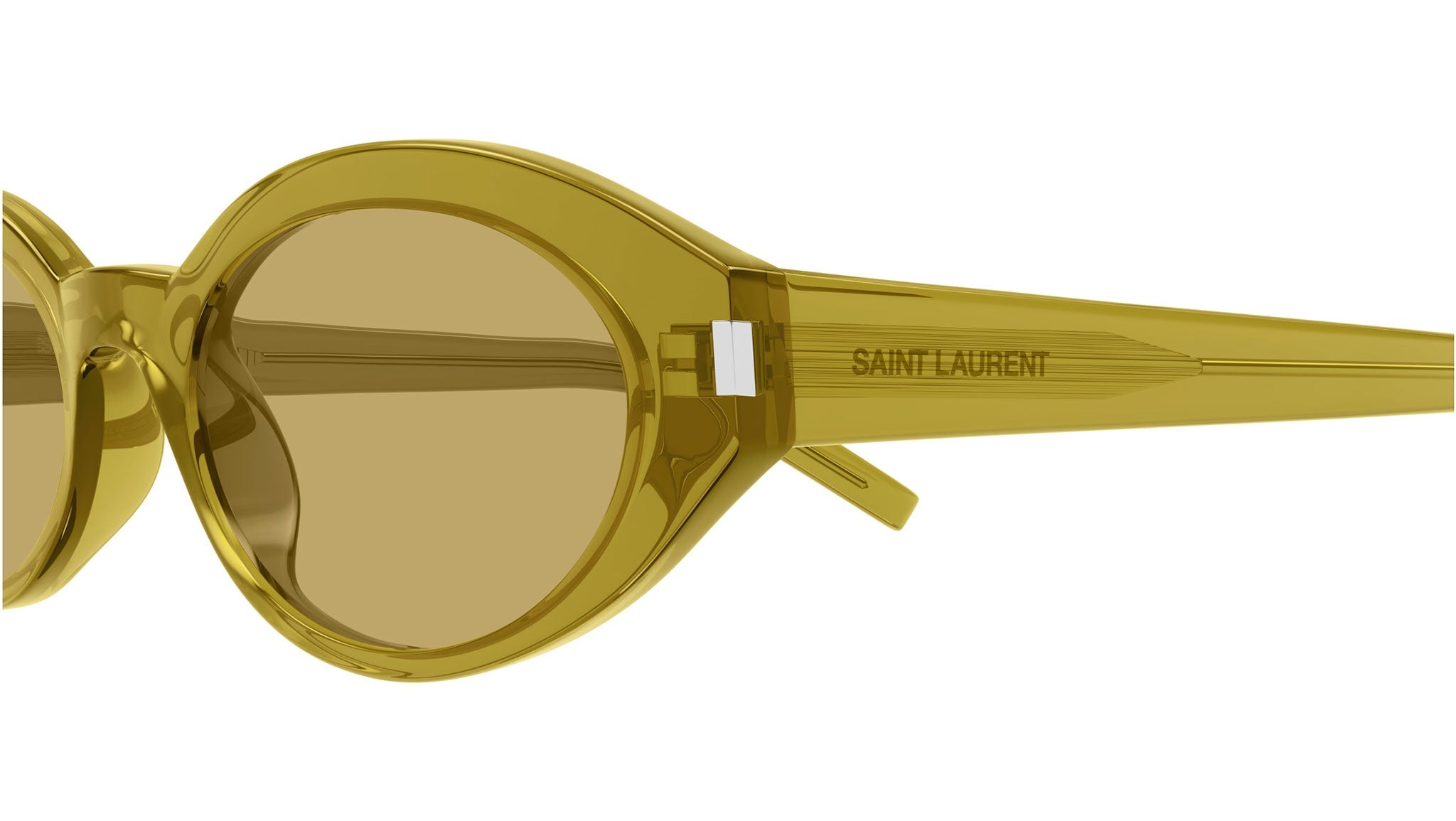 Occhiali da sole SAINT LAURENT SL567 Shiny transparent olive