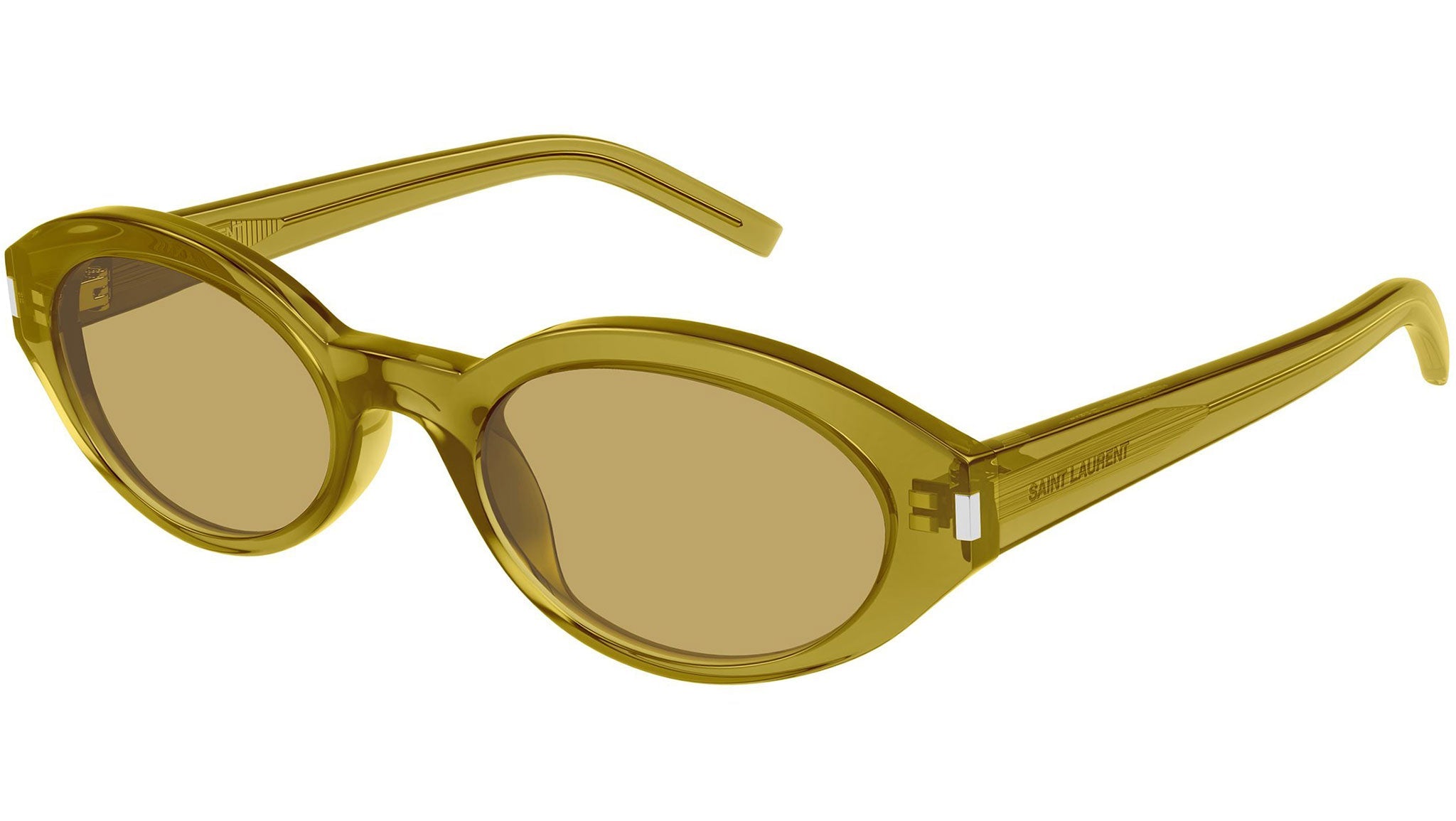 Occhiali da sole SAINT LAURENT SL567 Shiny transparent olive