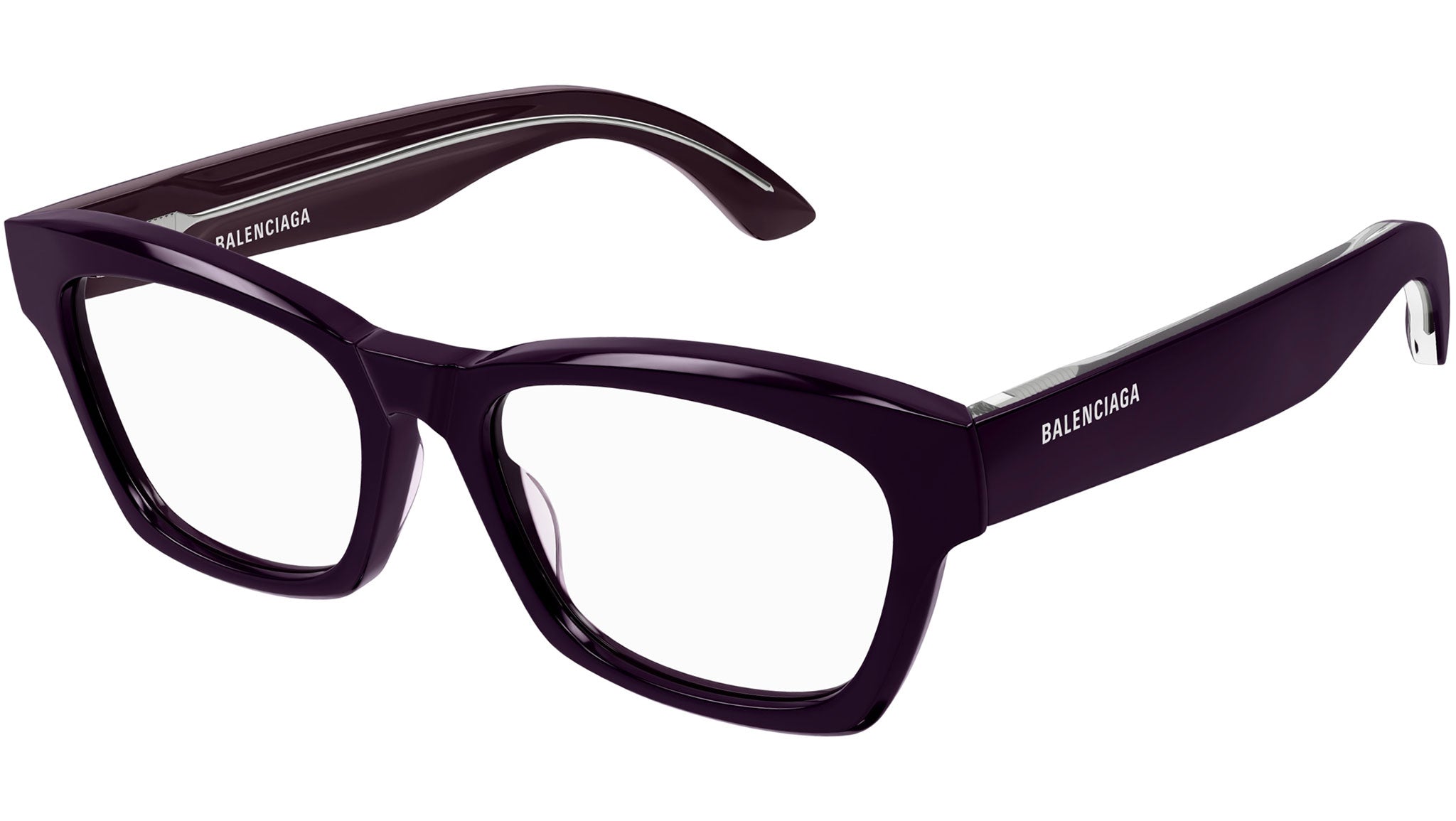 Occhiali da vista BALENCIAGA BB0242O Shiny solid dark purple