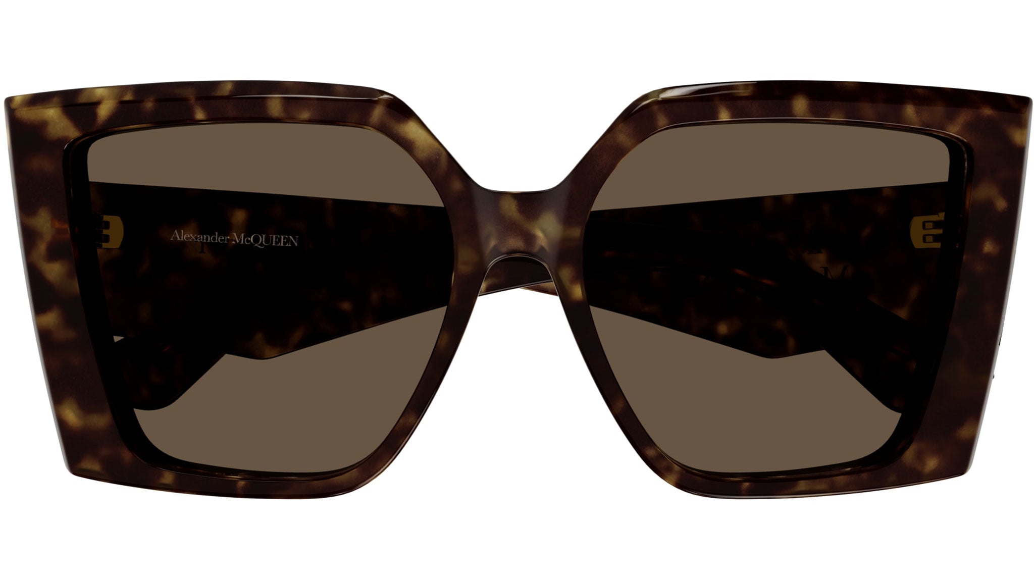 Occhiali da sole ALEXANDER MCQUEEN AM0467S Shiny dark havana