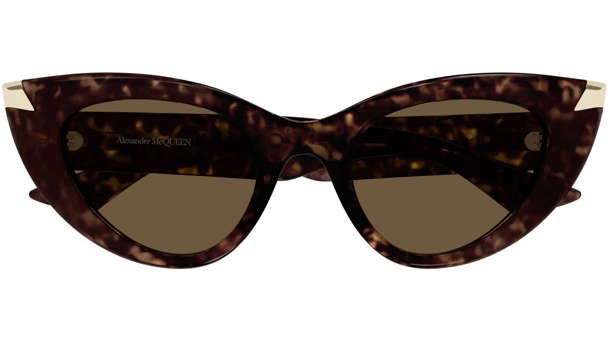 Occhiali da sole ALEXANDER MCQUEEN AM0442S Shiny dark havana