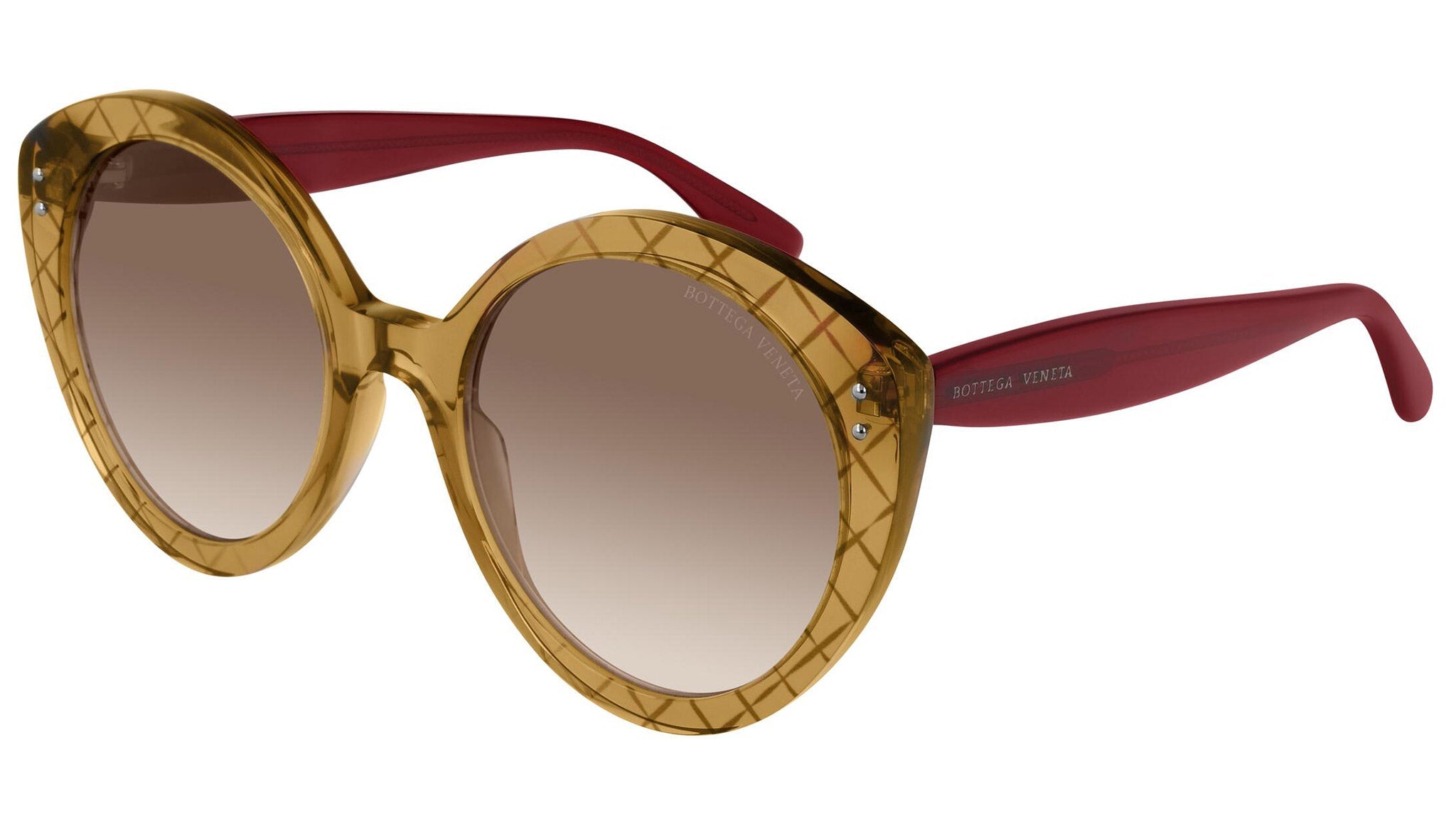 Occhiali BOTTEGA VENETA BV0234S Shiny transparent ochra + serigraphy