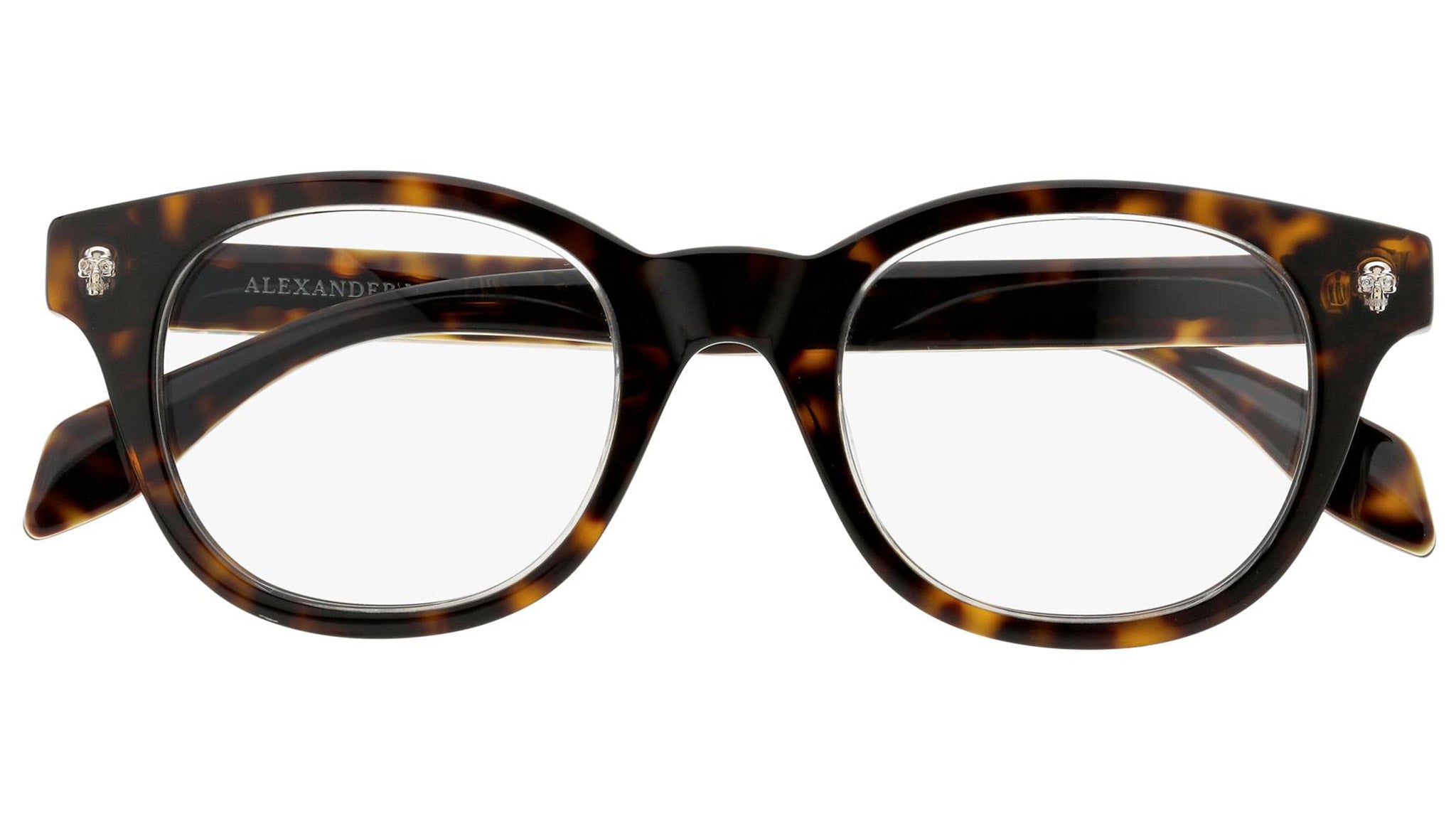 Occhiali ALEXANDER MCQUEEN AM0027O Crystal and havana