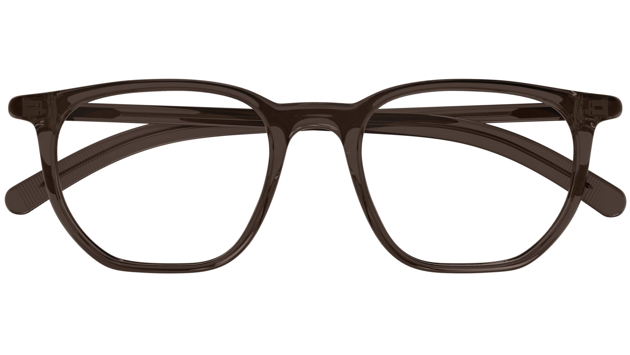 Occhiali da vista MONTBLANC MB0349O Shiny transparent dark brown