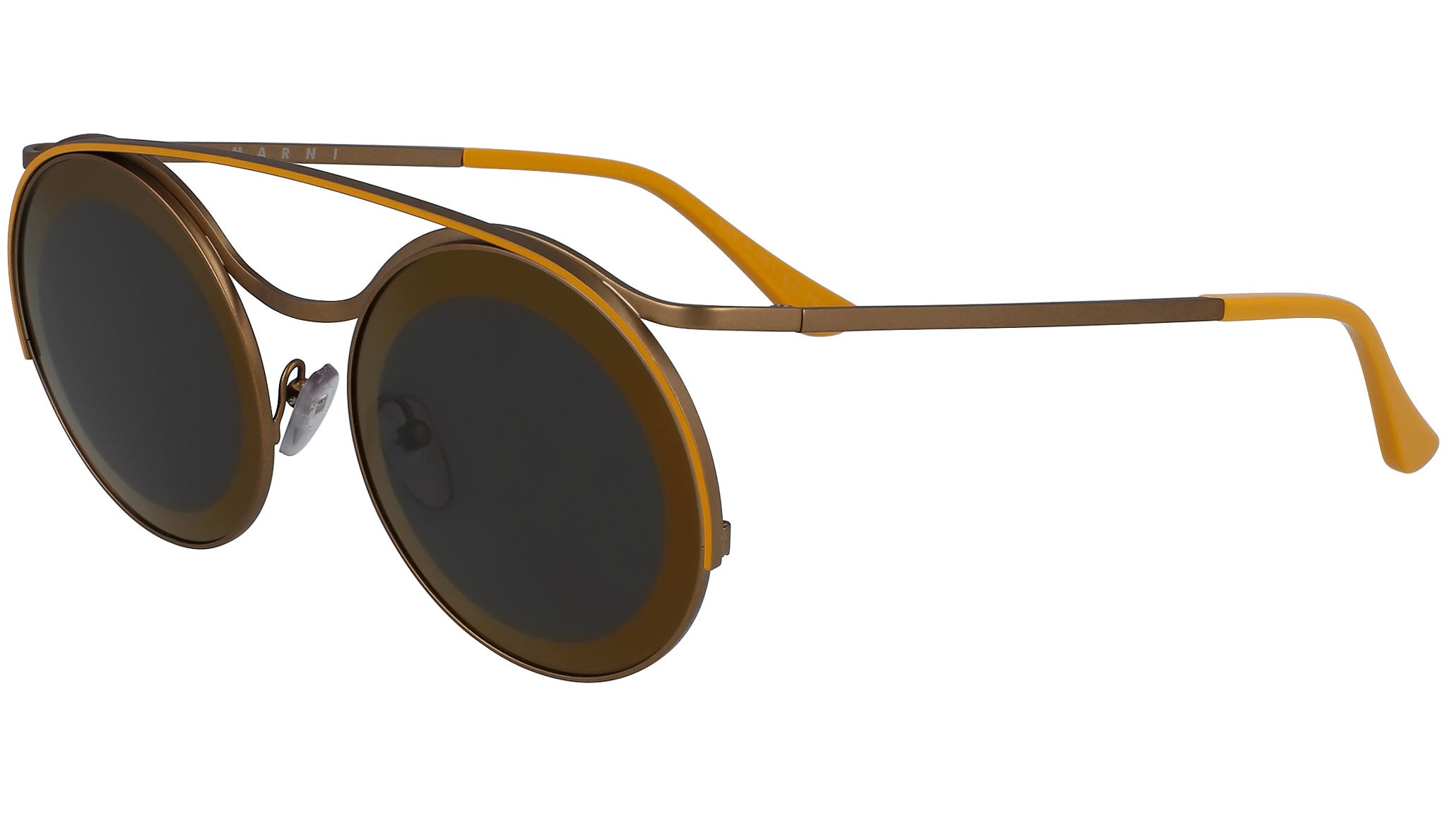 occhiali da sole MARNI ME107S Base color matte gold - top bar shiny ochre