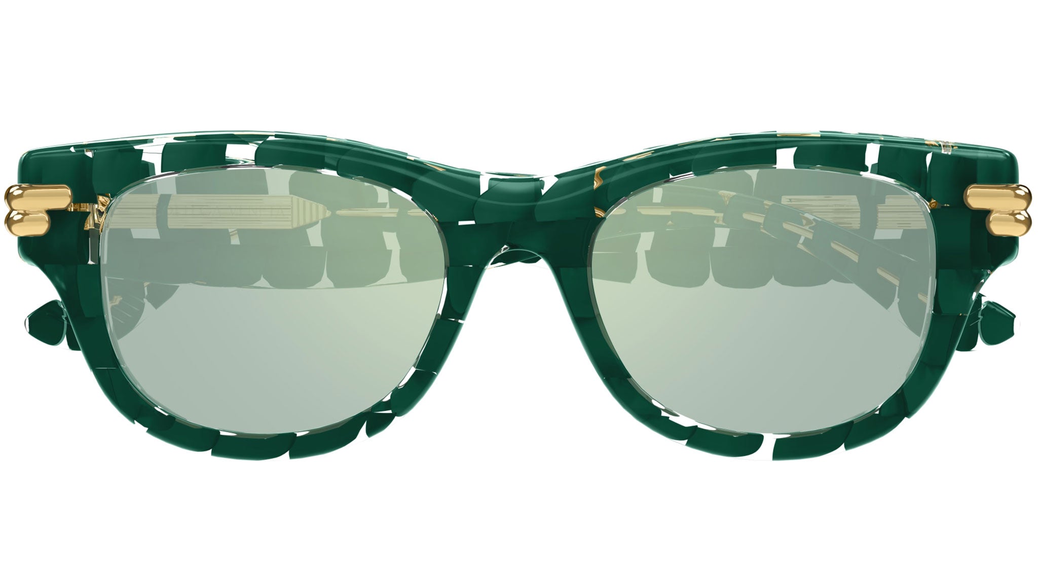 Occhiali da sole BOTTEGA VENETA BV1323SK Solid dark green + crystal "intreccio" pattern