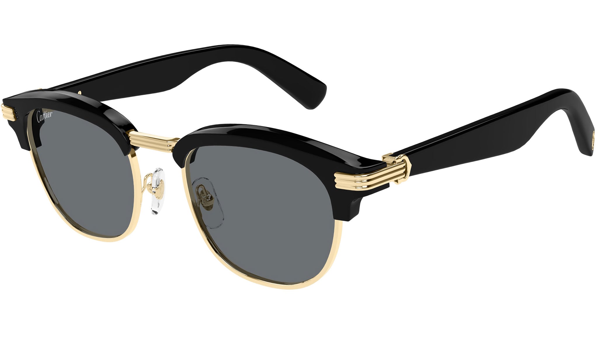 Occhiali da sole CARTIER CT0496S Black with smooth golden finish