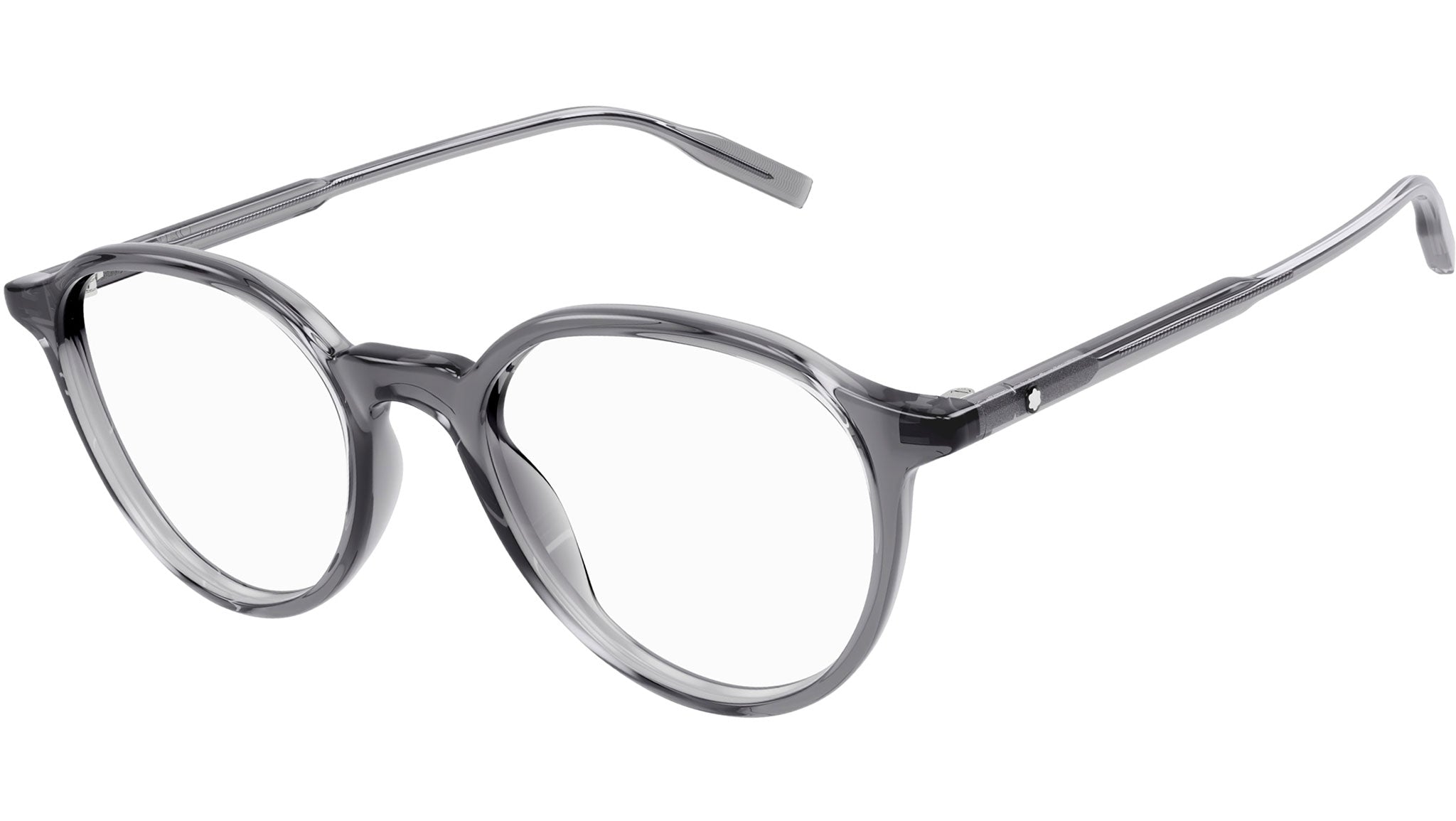 Occhiali da vista MONTBLANC MB0291O Shiny transparent dark grey