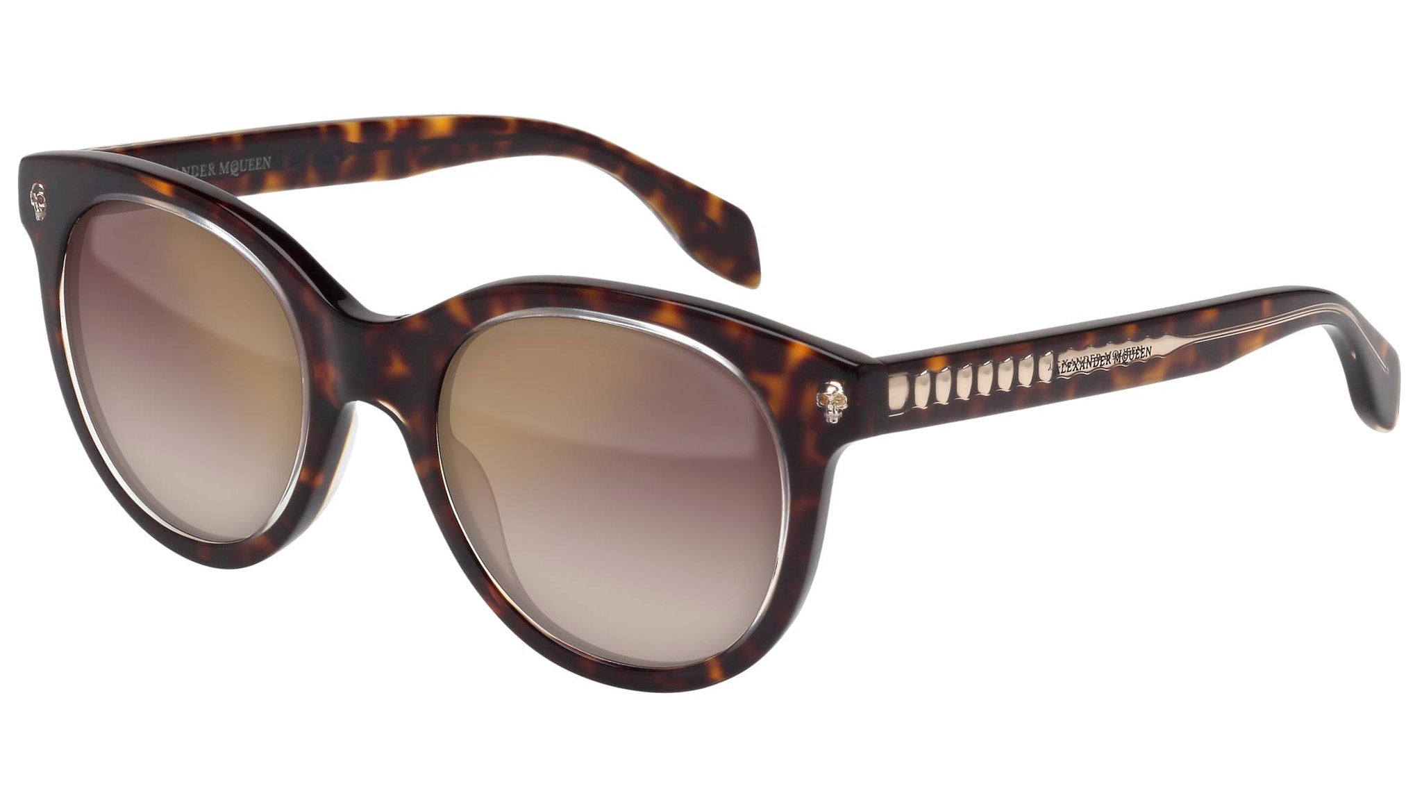 Occhiali ALEXANDER MCQUEEN AM0024S Crystal and shiny havana
