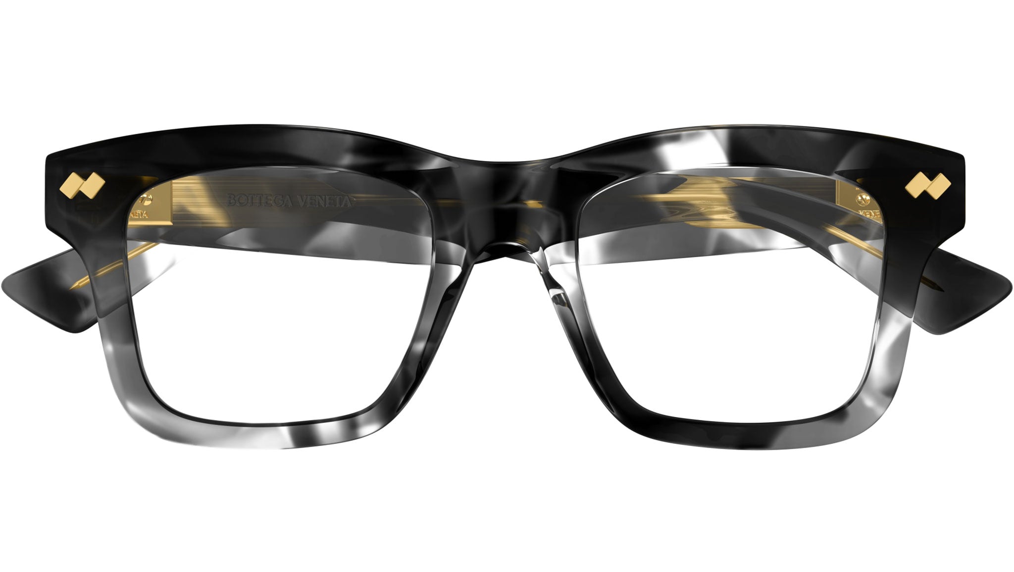 Occhiali da vista BOTTEGA VENETA BV1353O Shiny macro squared spotted black havana