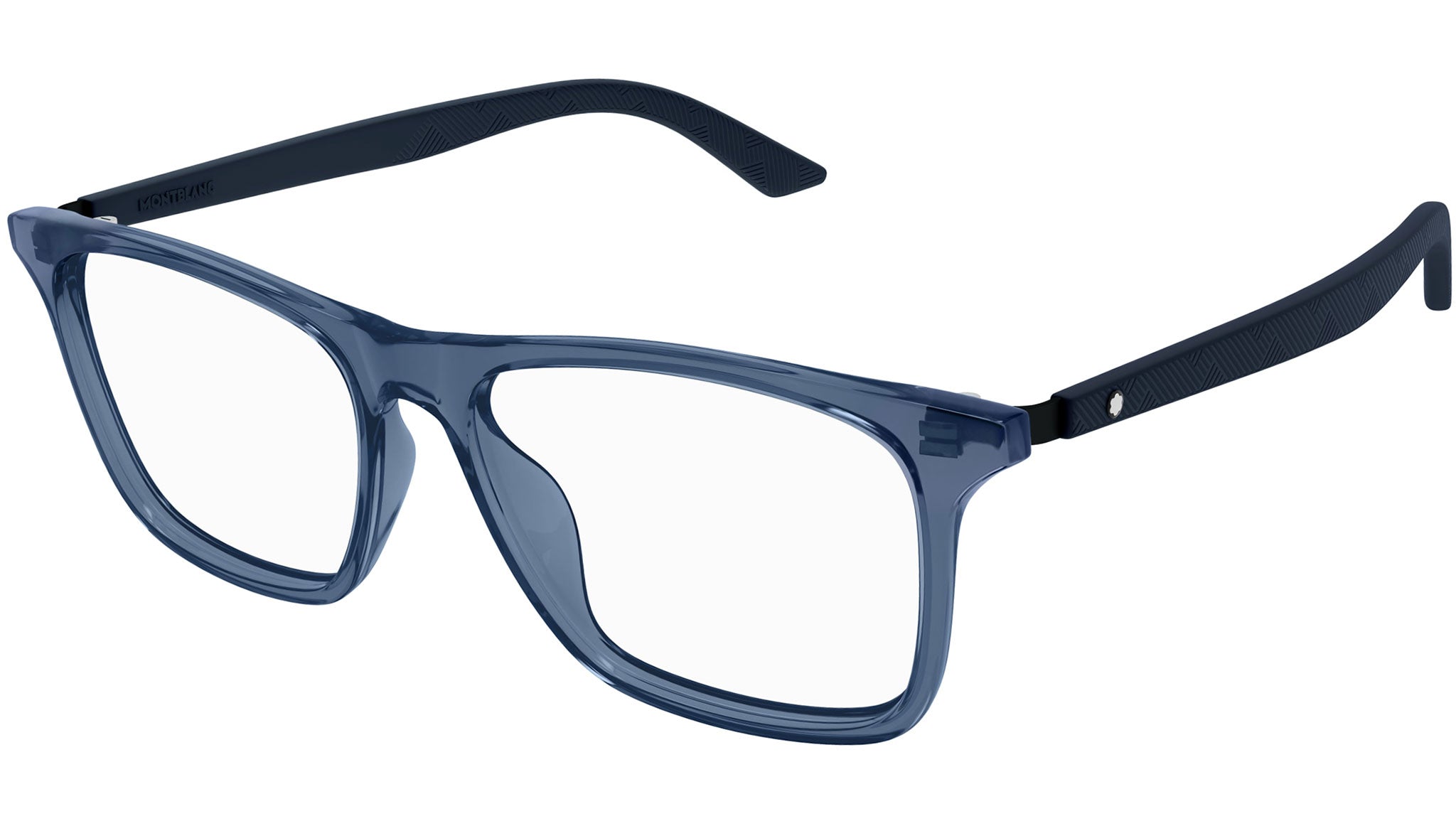 Occhiali da vista MONTBLANC MB0359O Shiny transparent blue