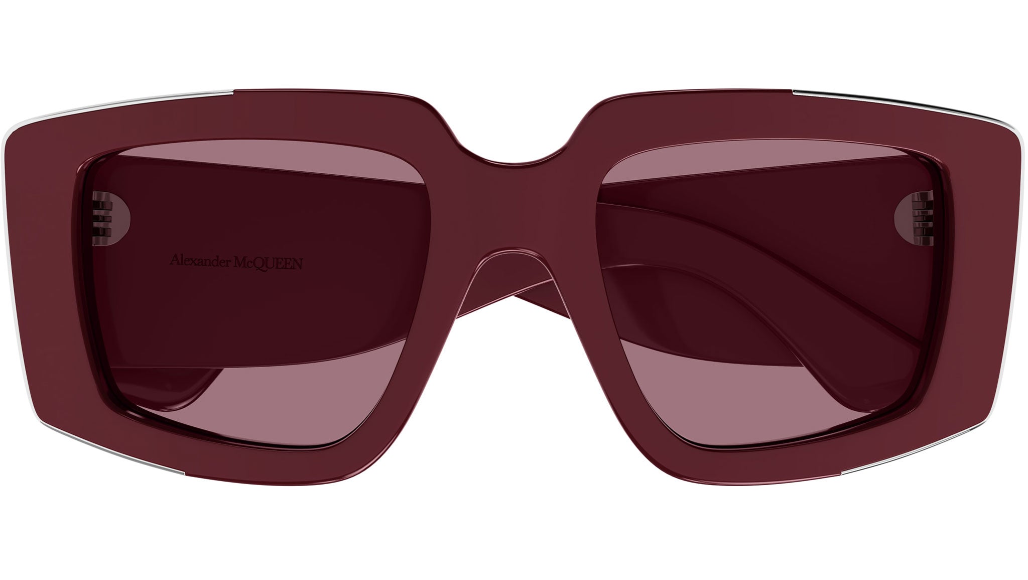 Occhiali da sole ALEXANDER MCQUEEN AM0446S Shiny solid burgundy