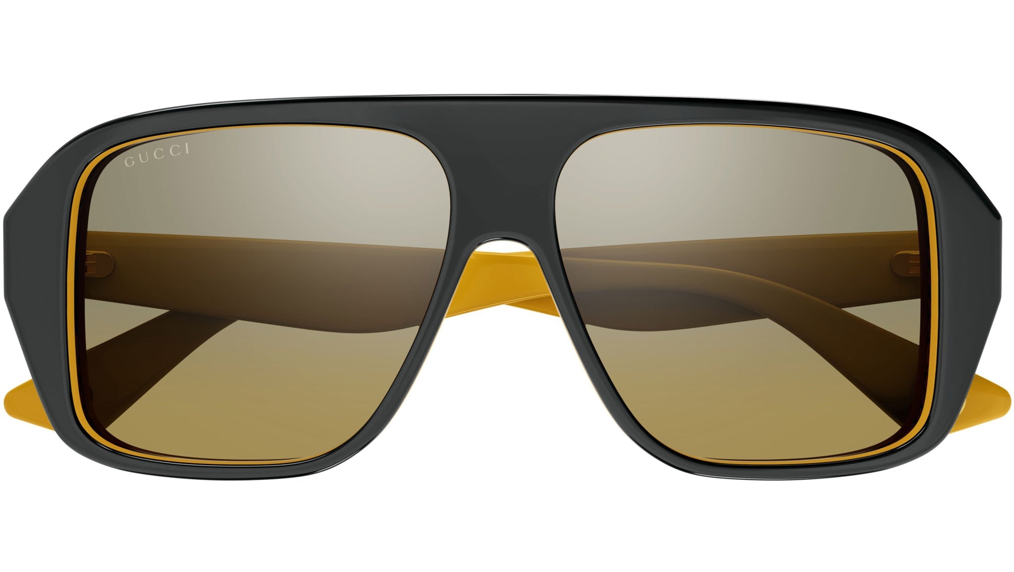 Occhiali da sole GUCCI GG1615S Shiny solid bilayer grey mustard