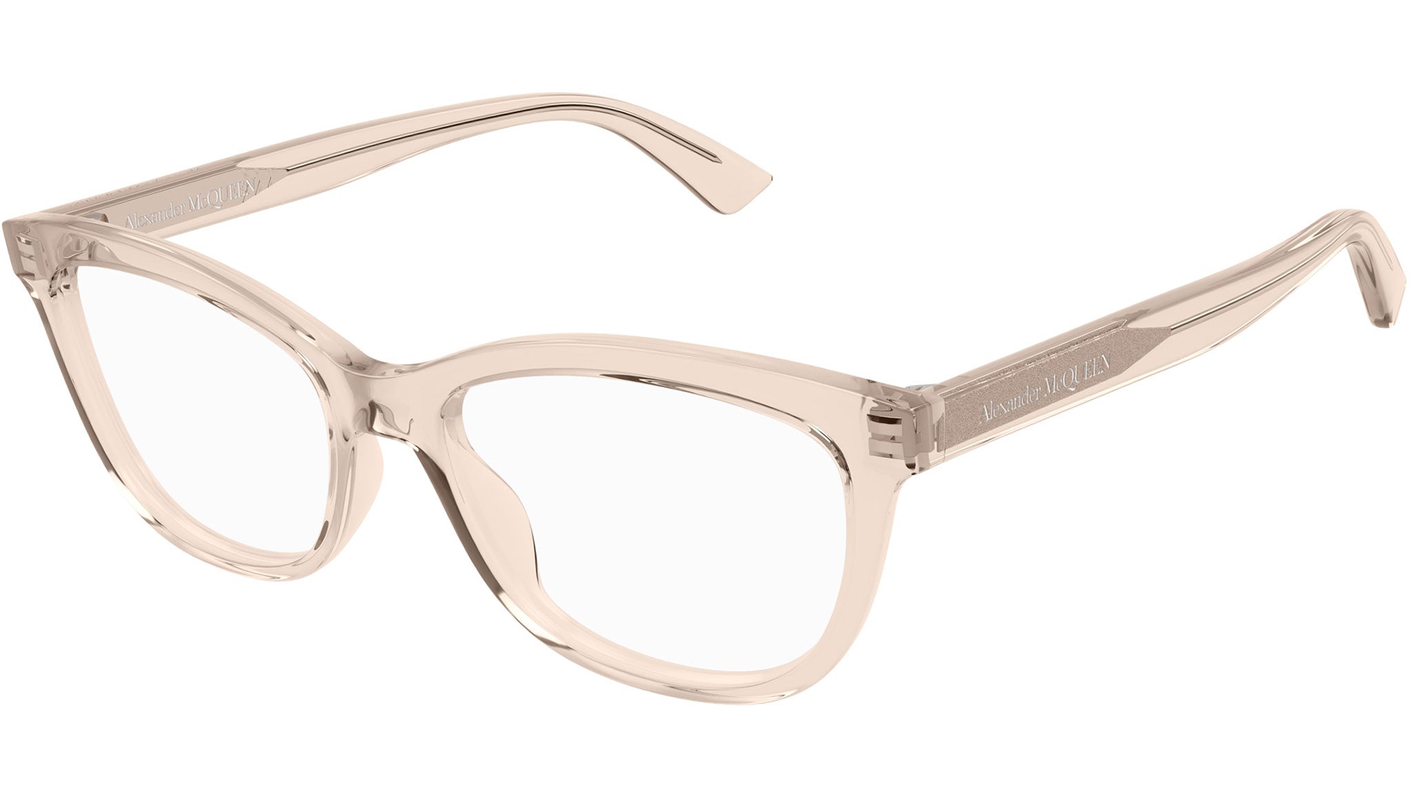 Occhiali da vista ALEXANDER MCQUEEN AM0461O Shiny transparent light peach