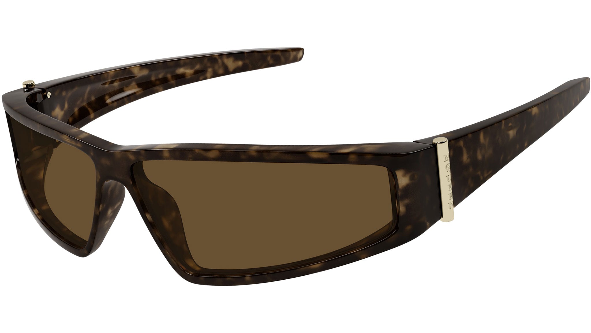 Occhiali da sole ALEXANDER MCQUEEN AM0490S Shiny dark havana