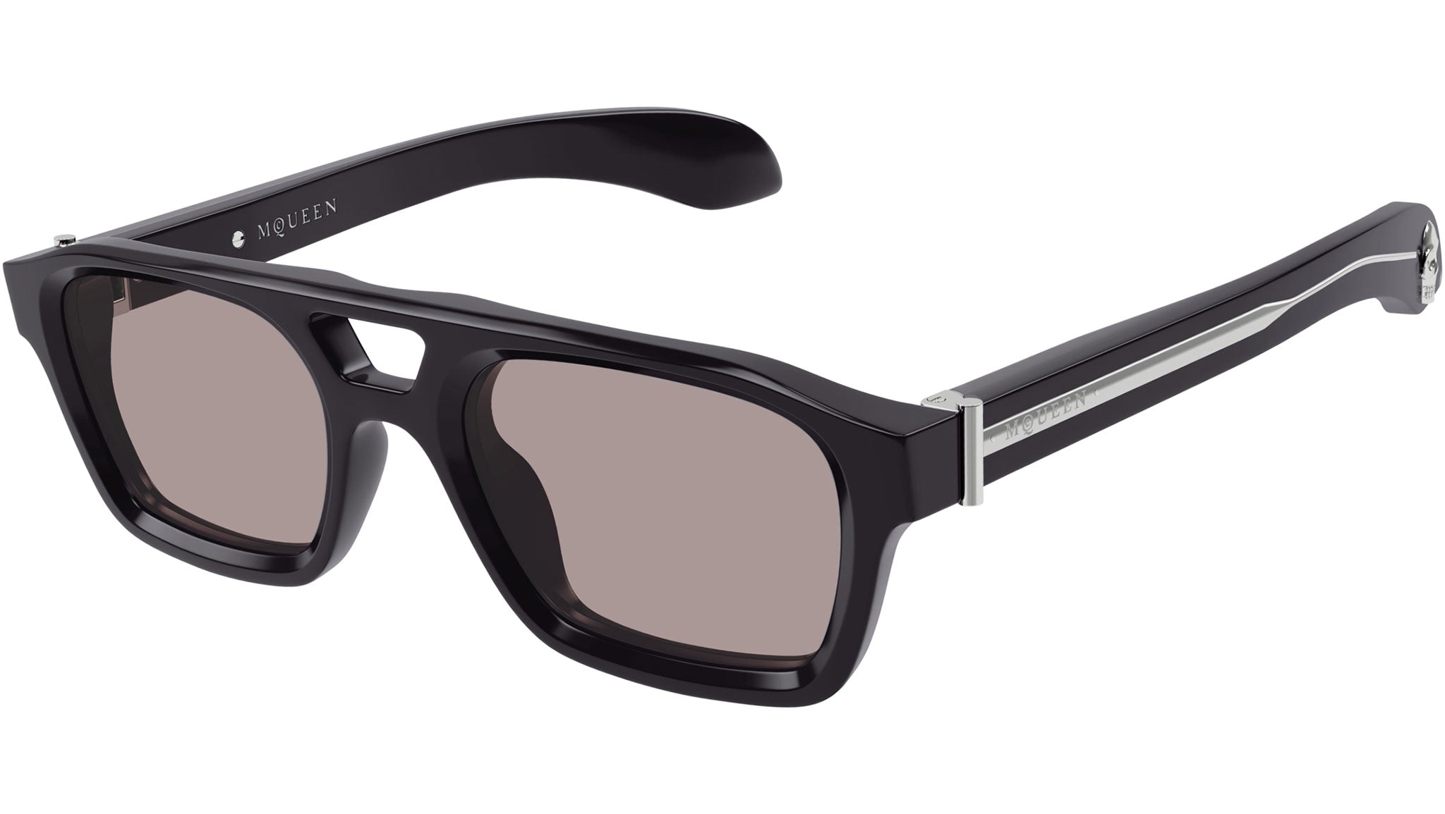 Occhiali da sole ALEXANDER MCQUEEN AM0505S Shiny solid very dark purple