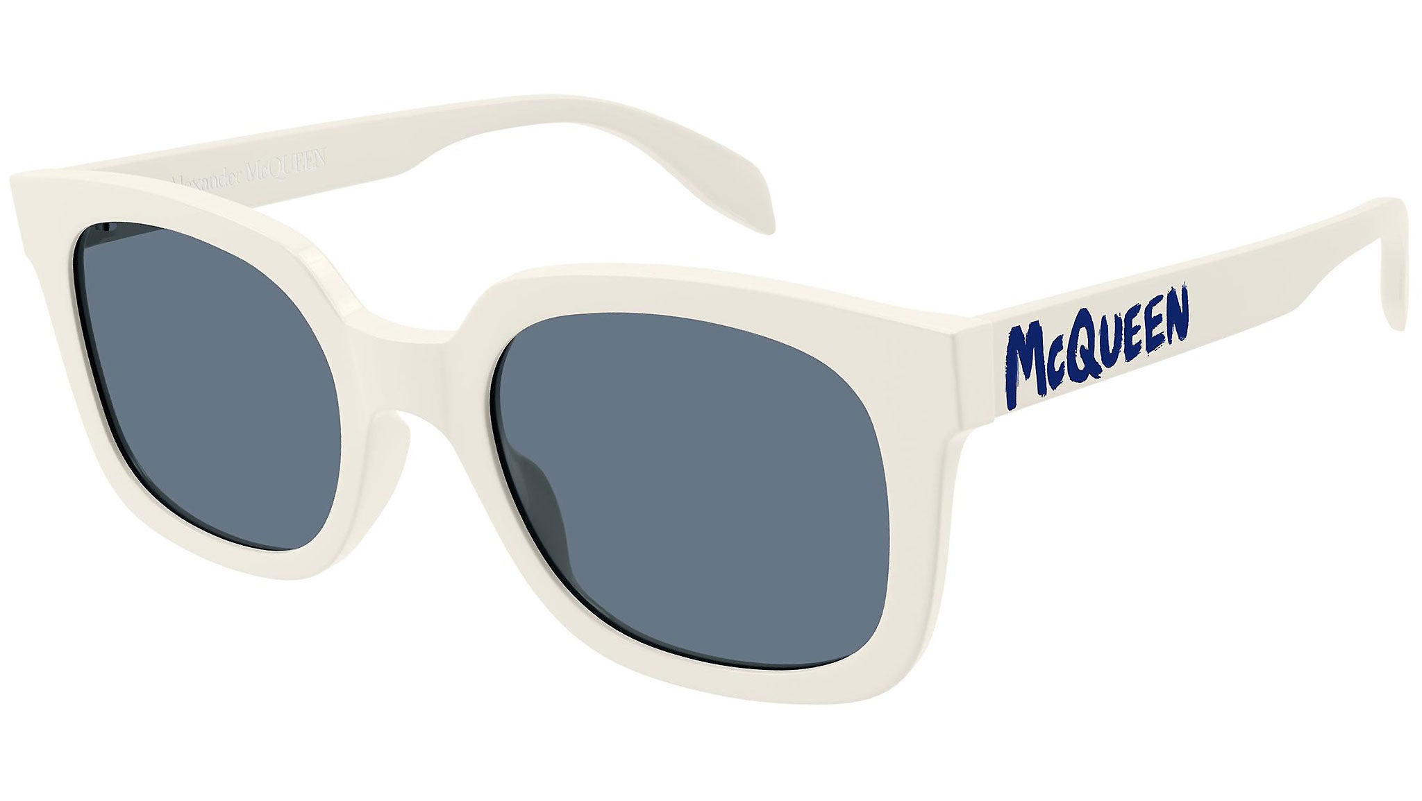 Occhiali da sole ALEXANDER MCQUEEN AM0348S Shiny solid ivory