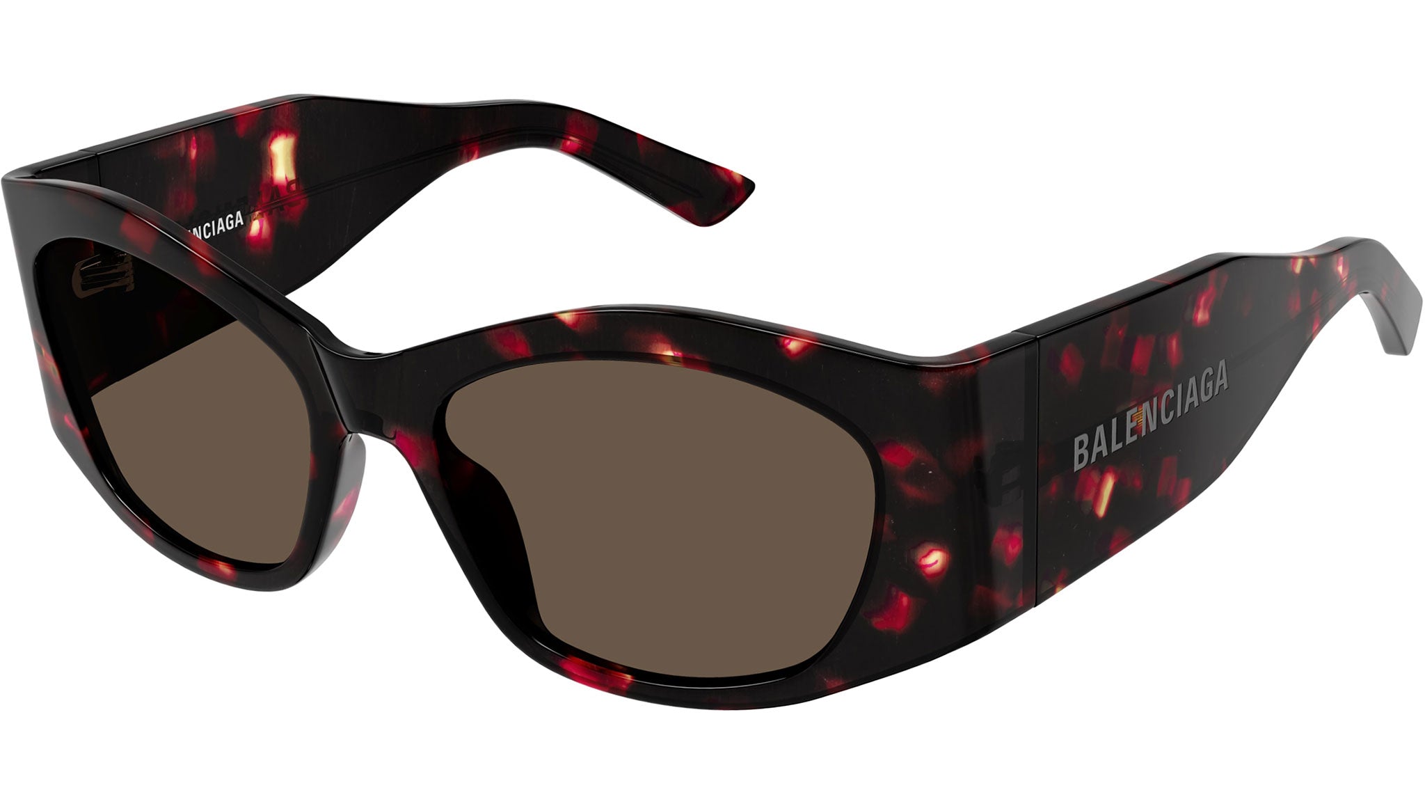 Occhiali da sole BALENCIAGA BB0329S Shiny reddish dark havana
