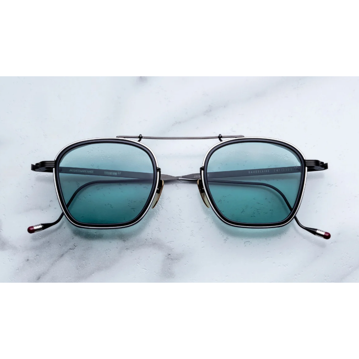 Jacques Marie Mage Occhiali da Sole Baudelaire Paon Nero/Verde Unisex