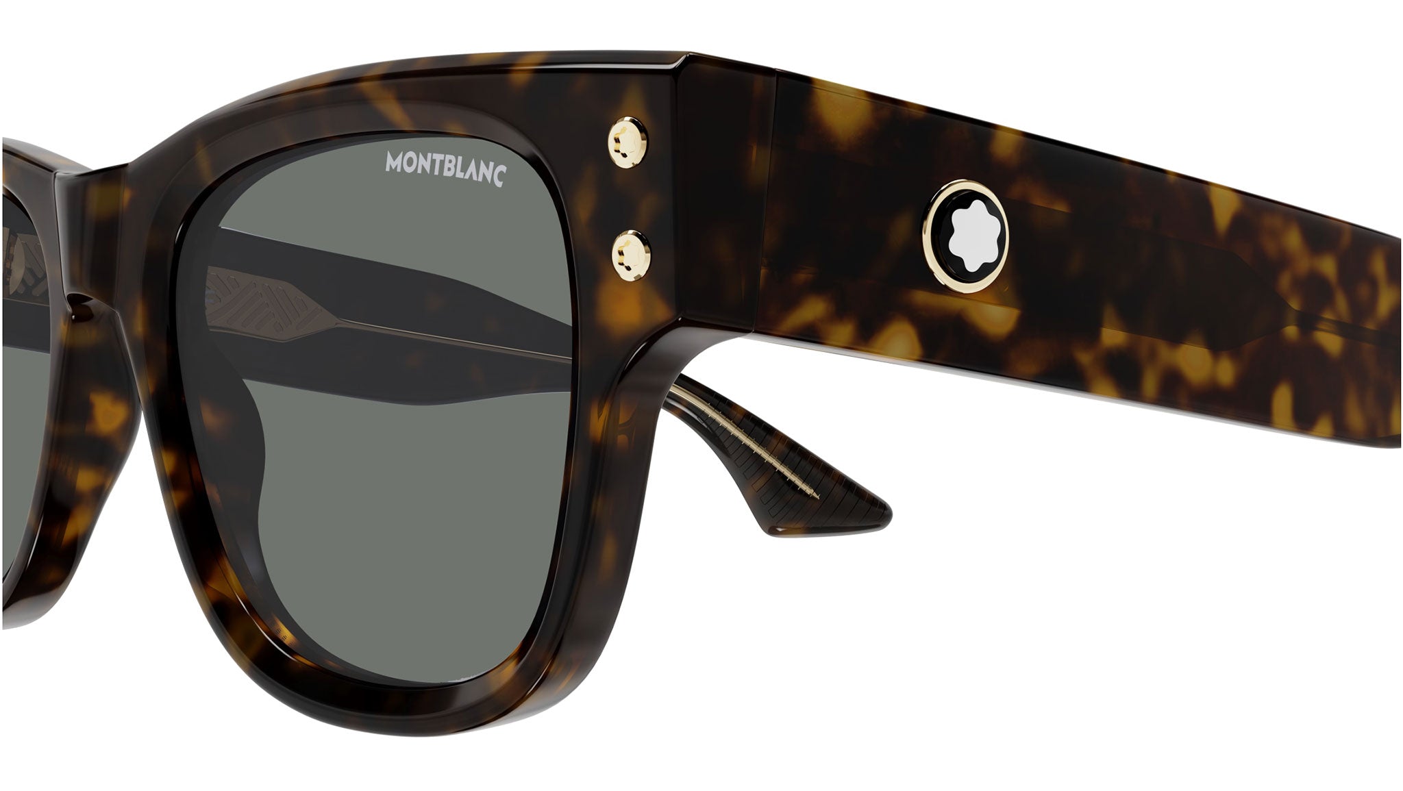 Occhiali da sole MONTBLANC MB0381S Shiny dark havana
