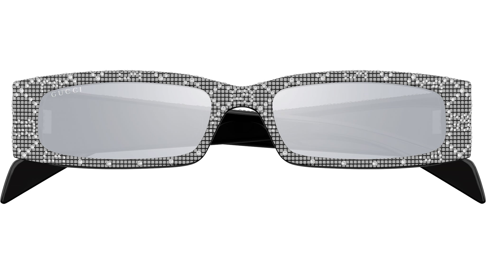 Occhiali da sole GUCCI GG1780S Shiny black with crystal strass all over and shiny silver color