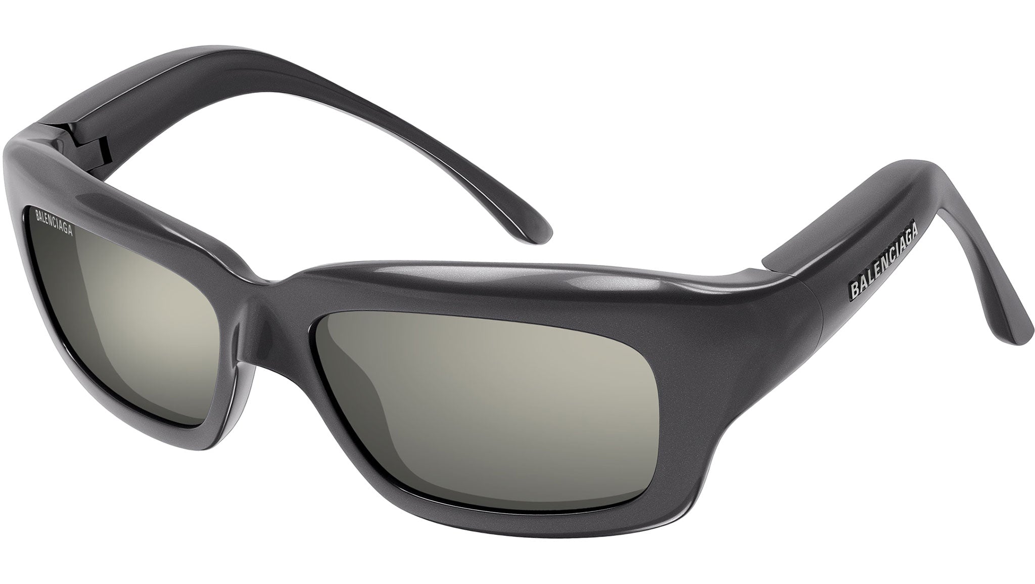 Occhiali da sole BALENCIAGA BB0385S Shiny metallic stone grey