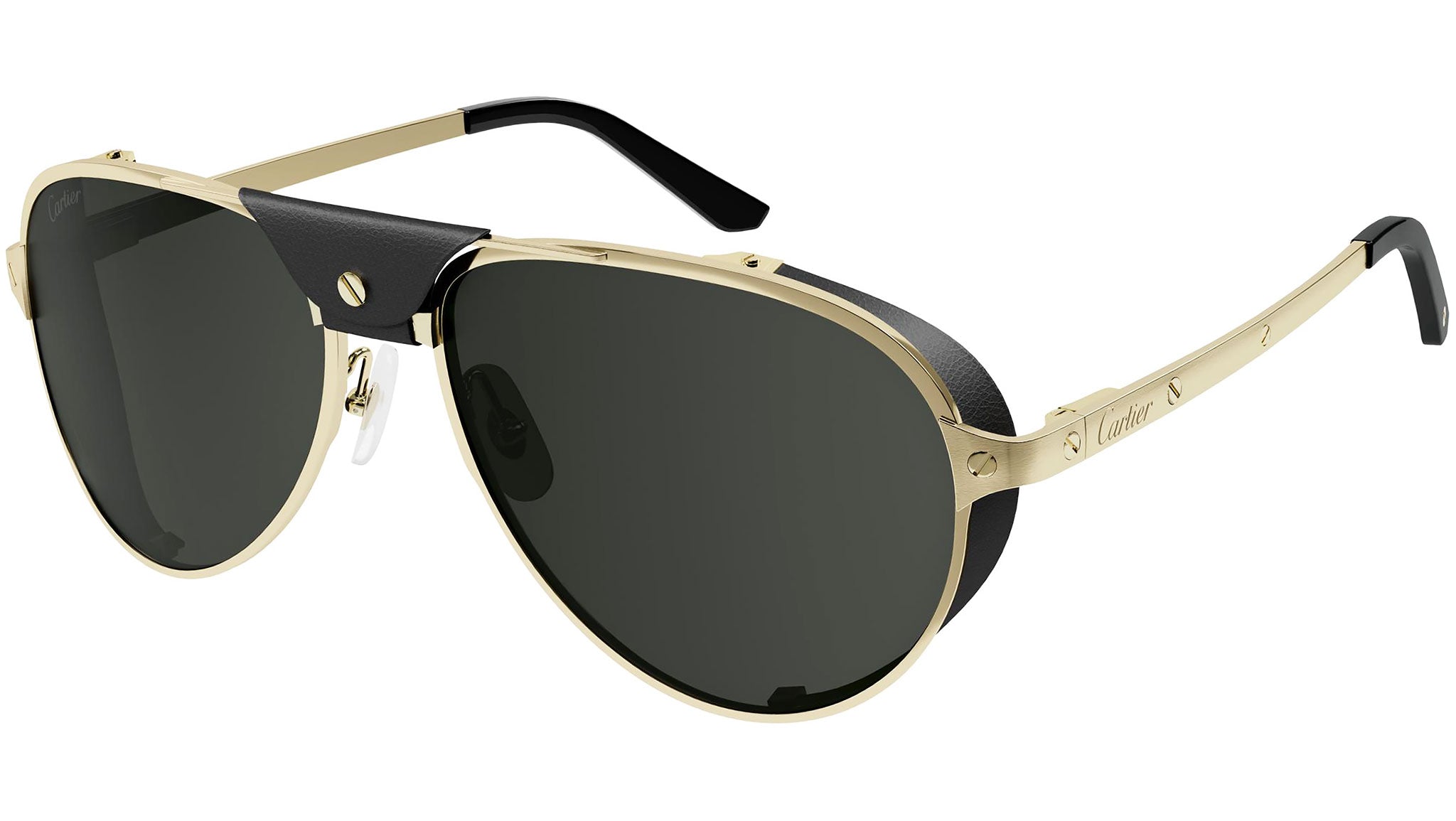 Occhiali da sole CARTIER CT0296S Smooth and brushed golden finish