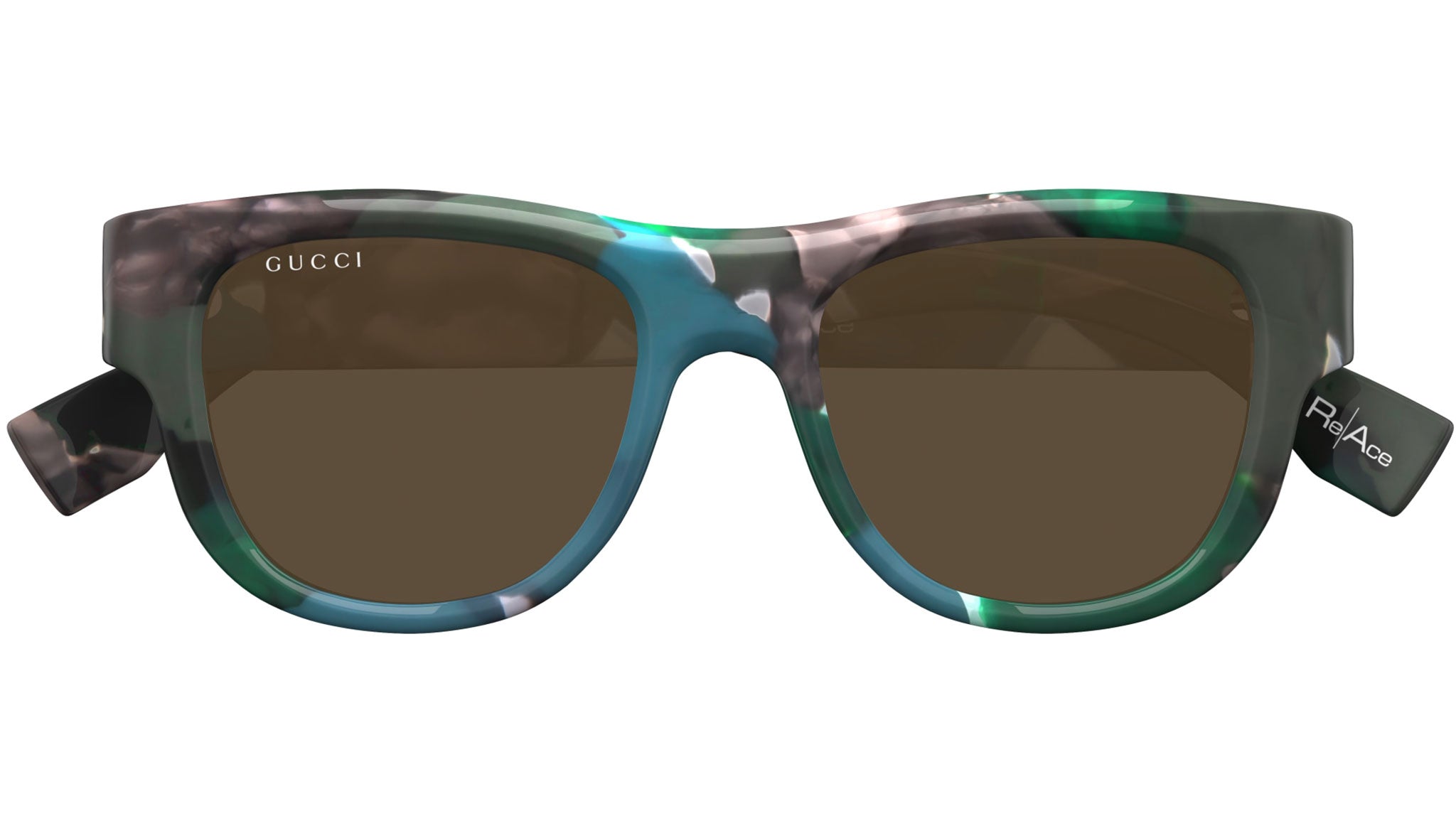 Occhiali da sole GUCCI GG1750S Shiny green and pearled brown havana