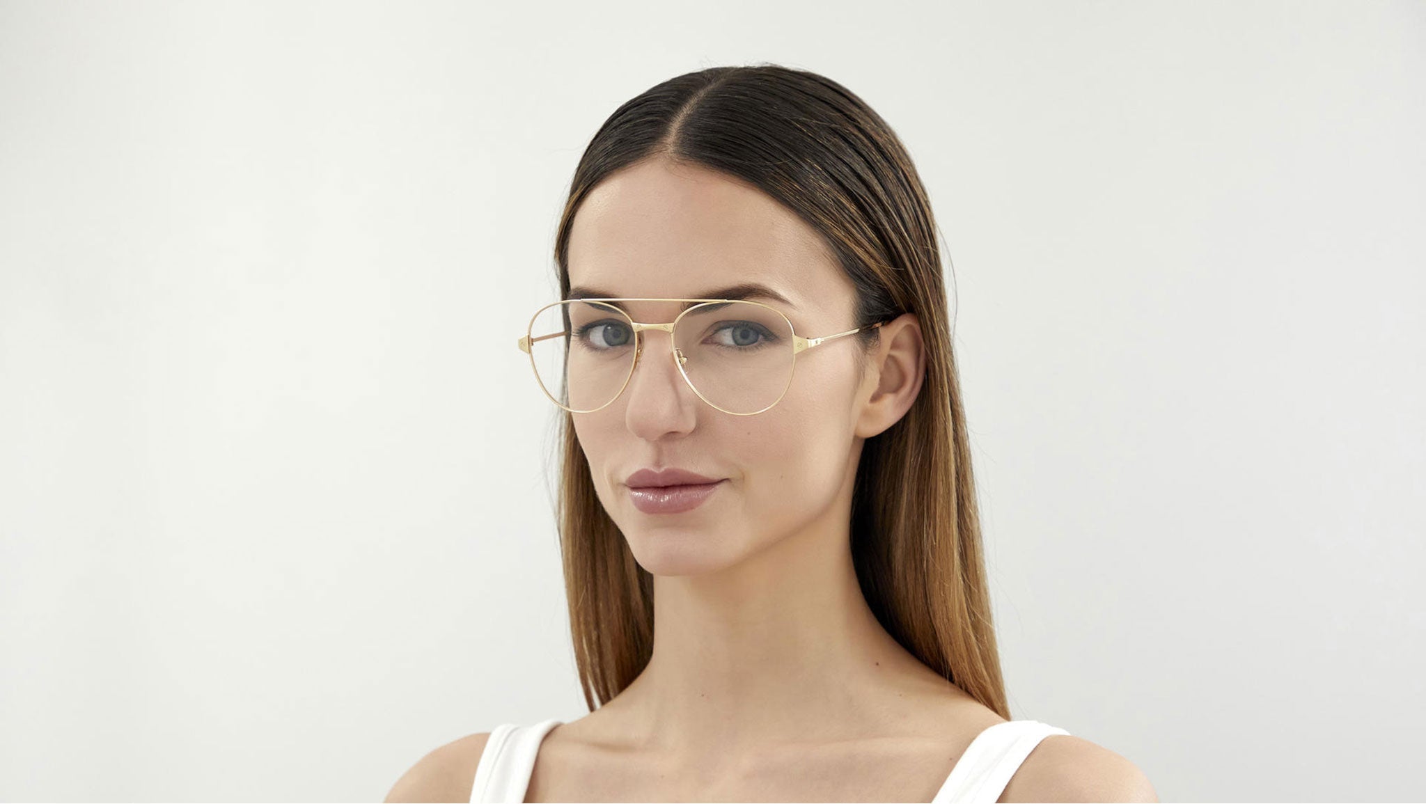Occhiali da vista CARTIER CT0307O Smooth and brushed golden finish