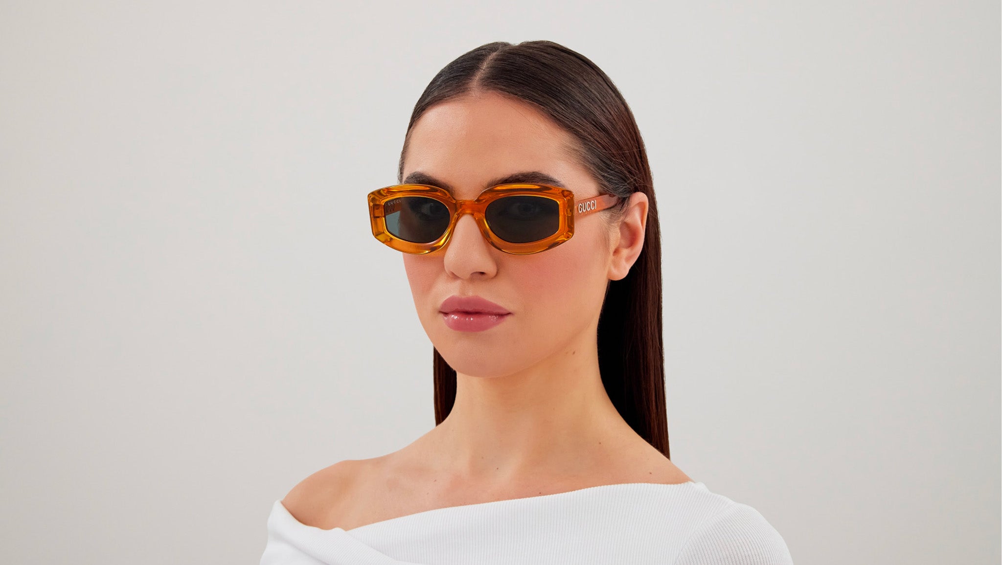 Occhiali da sole GUCCI GG1719S Shiny transparent vivid orange - shiny trasparent yellow