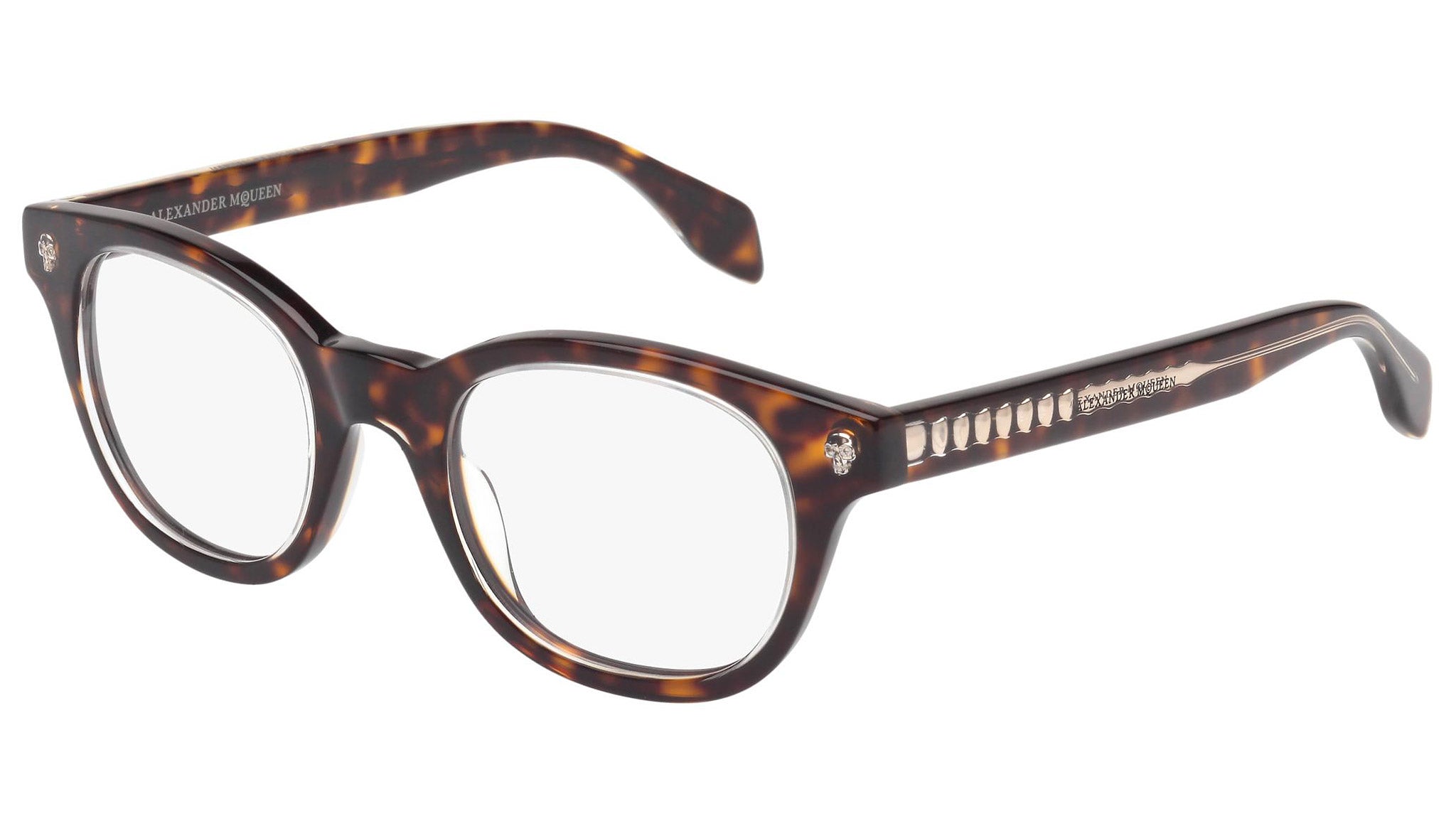 Occhiali ALEXANDER MCQUEEN AM0027O Crystal and havana