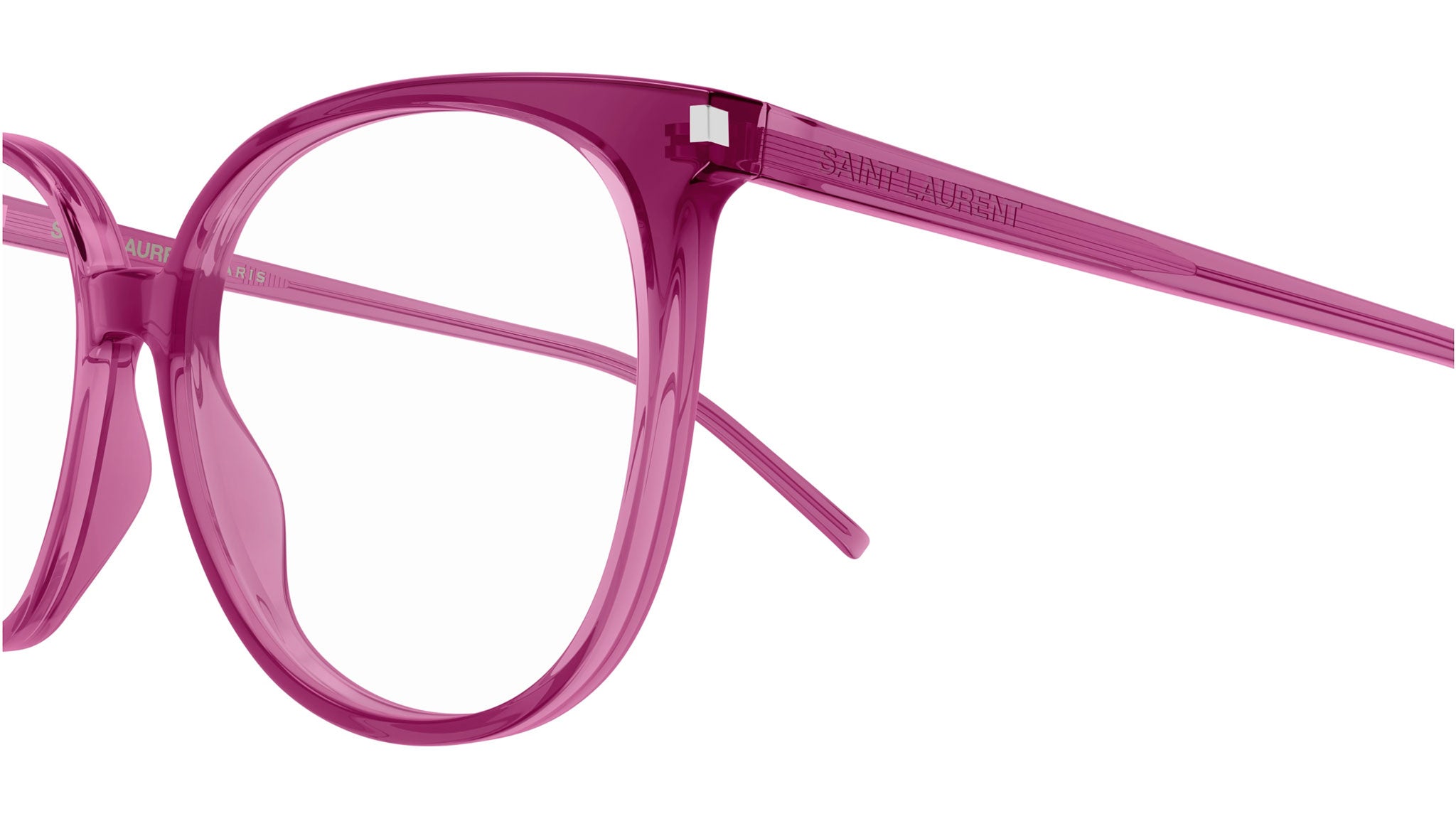 Occhiali da vista SAINT LAURENT SL39 Shiny transparent cyclamen