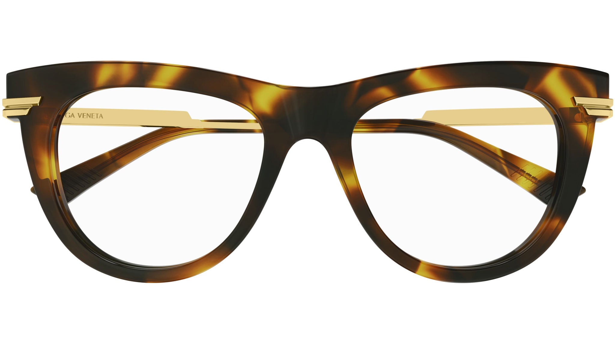 Occhiali da vista BOTTEGA VENETA BV1297O Shiny macro squared spotted havana