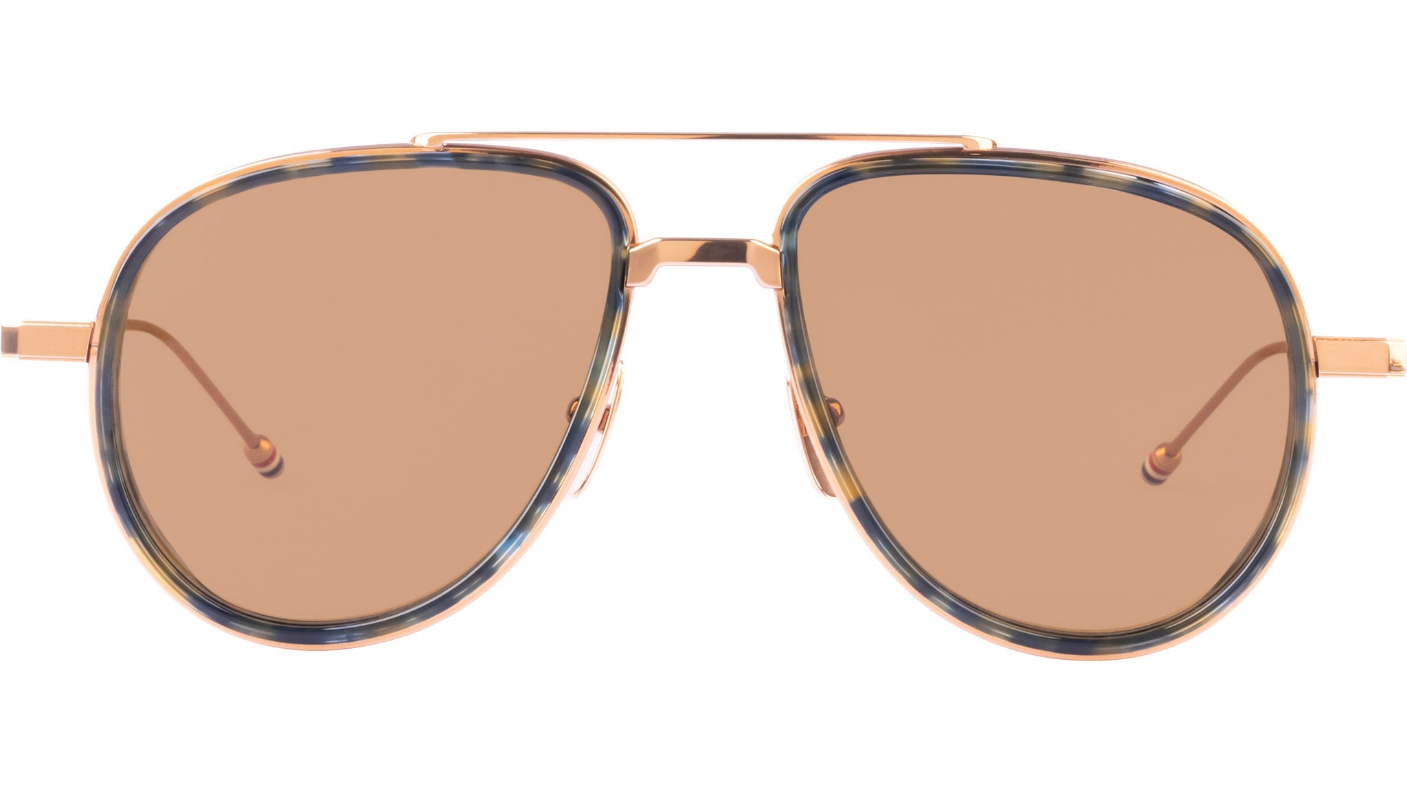 Occhiali da sole THOM BROWNE UES929A Navy tort rose gold plating