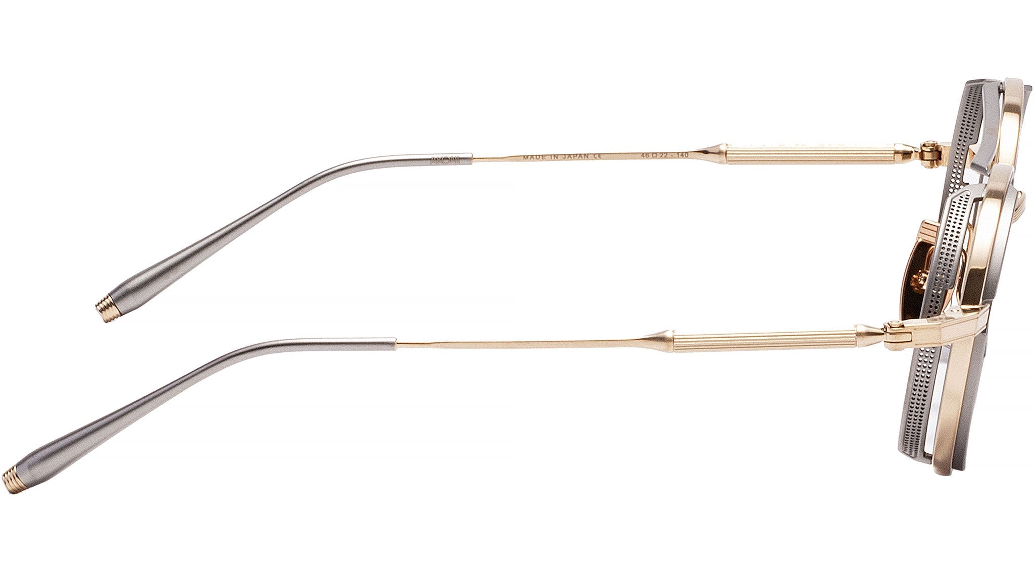 Occhiali AKONI Eris Brushed white gold matte black palladium