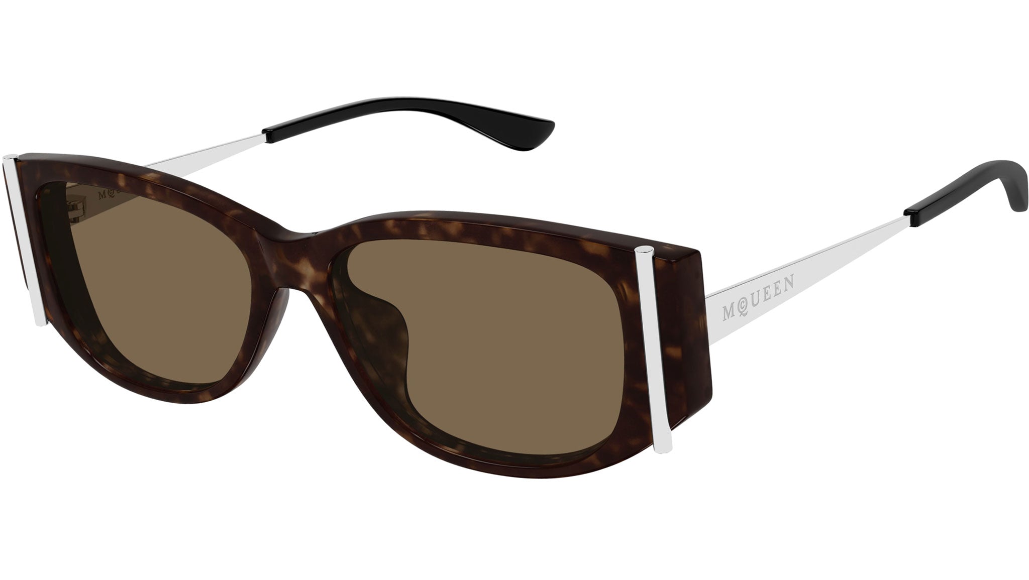 Occhiali da sole ALEXANDER MCQUEEN AM0494SA Shiny dark havana