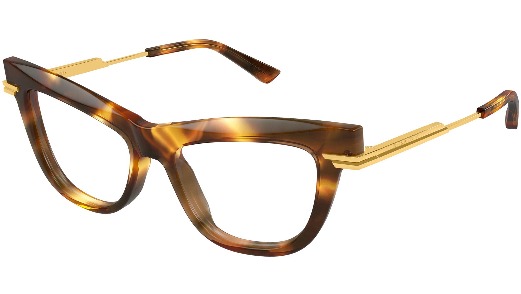 Occhiali da vista BOTTEGA VENETA BV1266O Shiny macro squared spotted havana