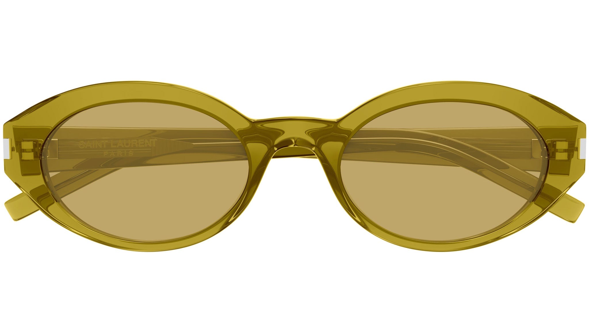 Occhiali da sole SAINT LAURENT SL567 Shiny transparent olive