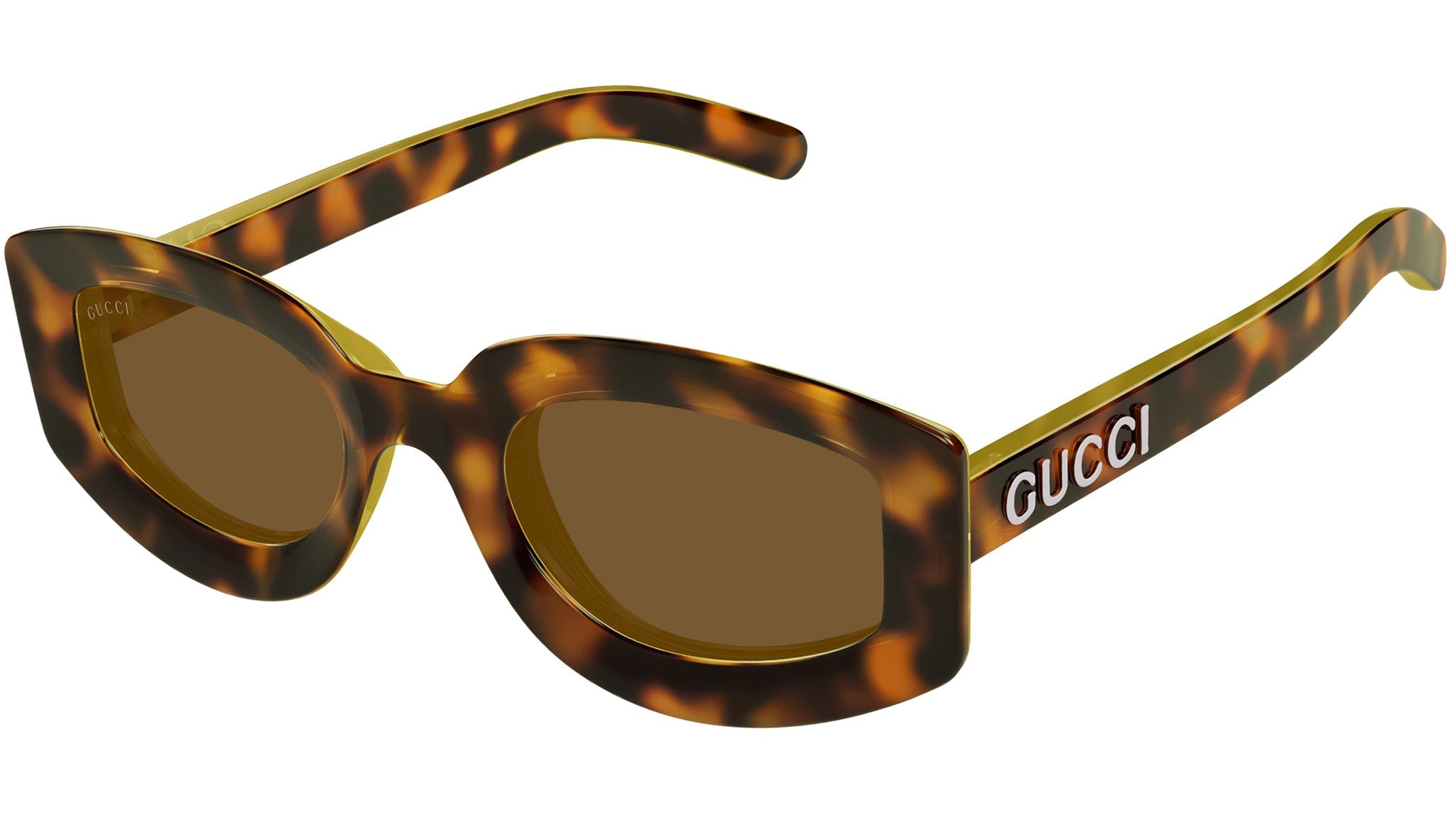 Occhiali da sole GUCCI GG1719S Shiny spotted havana + yellow