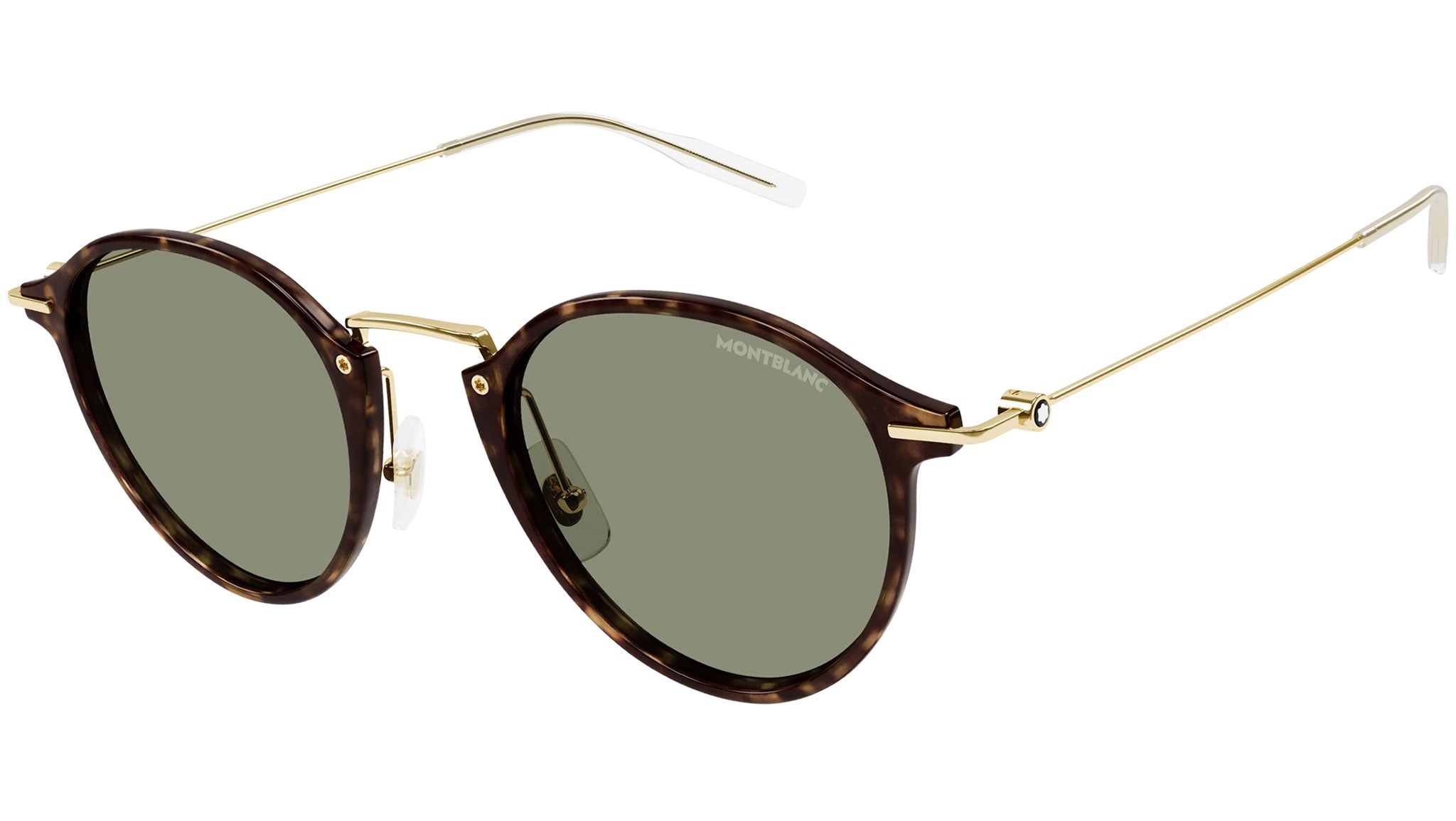 Occhiali da sole MONTBLANC MB0294S Shiny dark havana shiny light gold metal