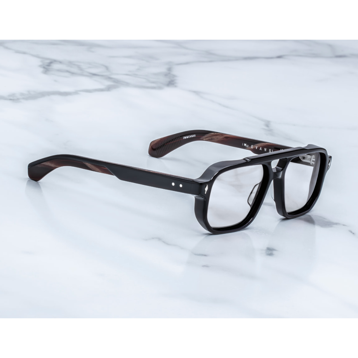 Jacques Marie Mage Occhiali da Vista Evans Velaurs Nero/Trasparentr Unisex
