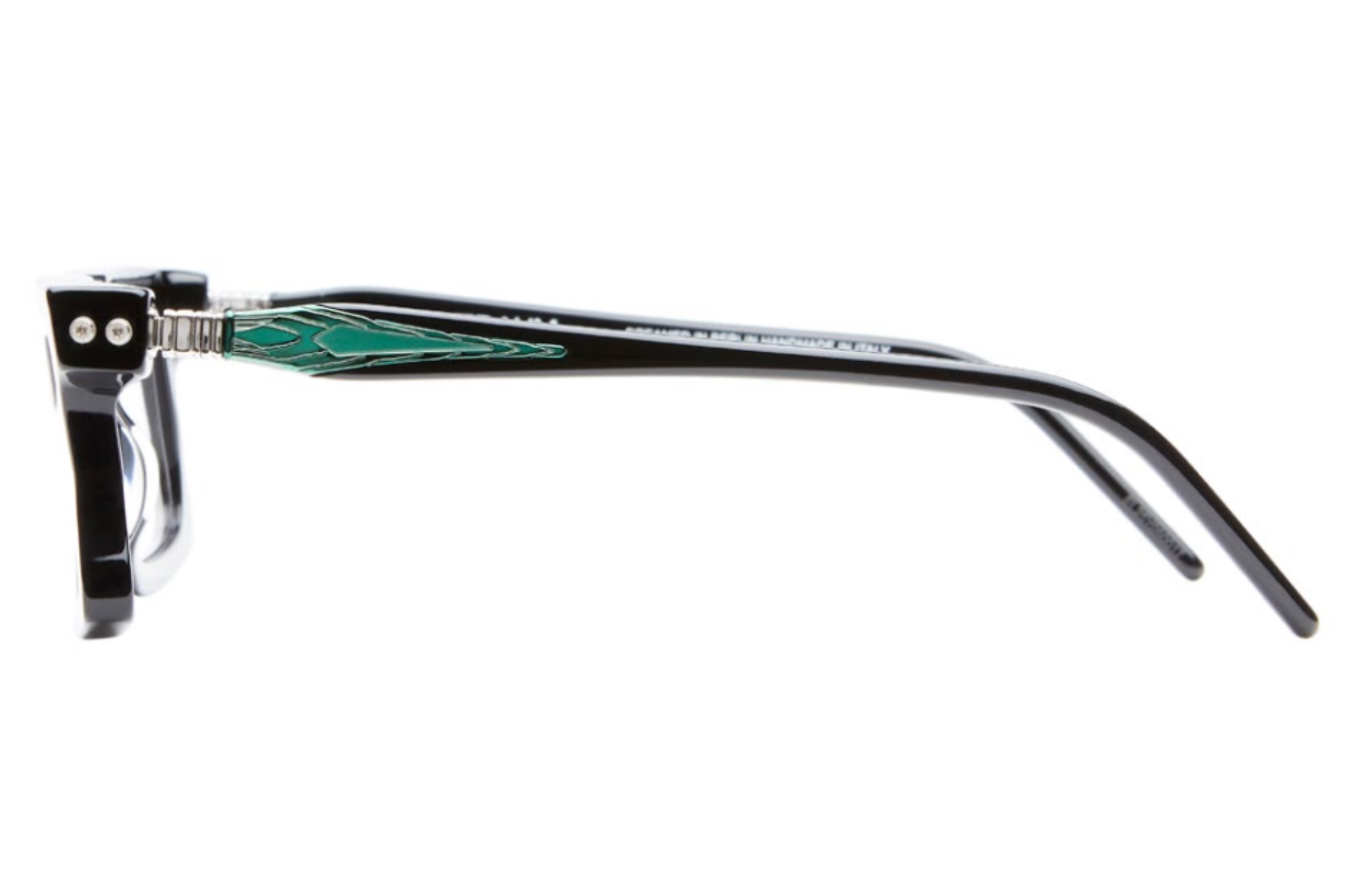 Occhiali da vista KUBORAUM D74 Black Shine Green