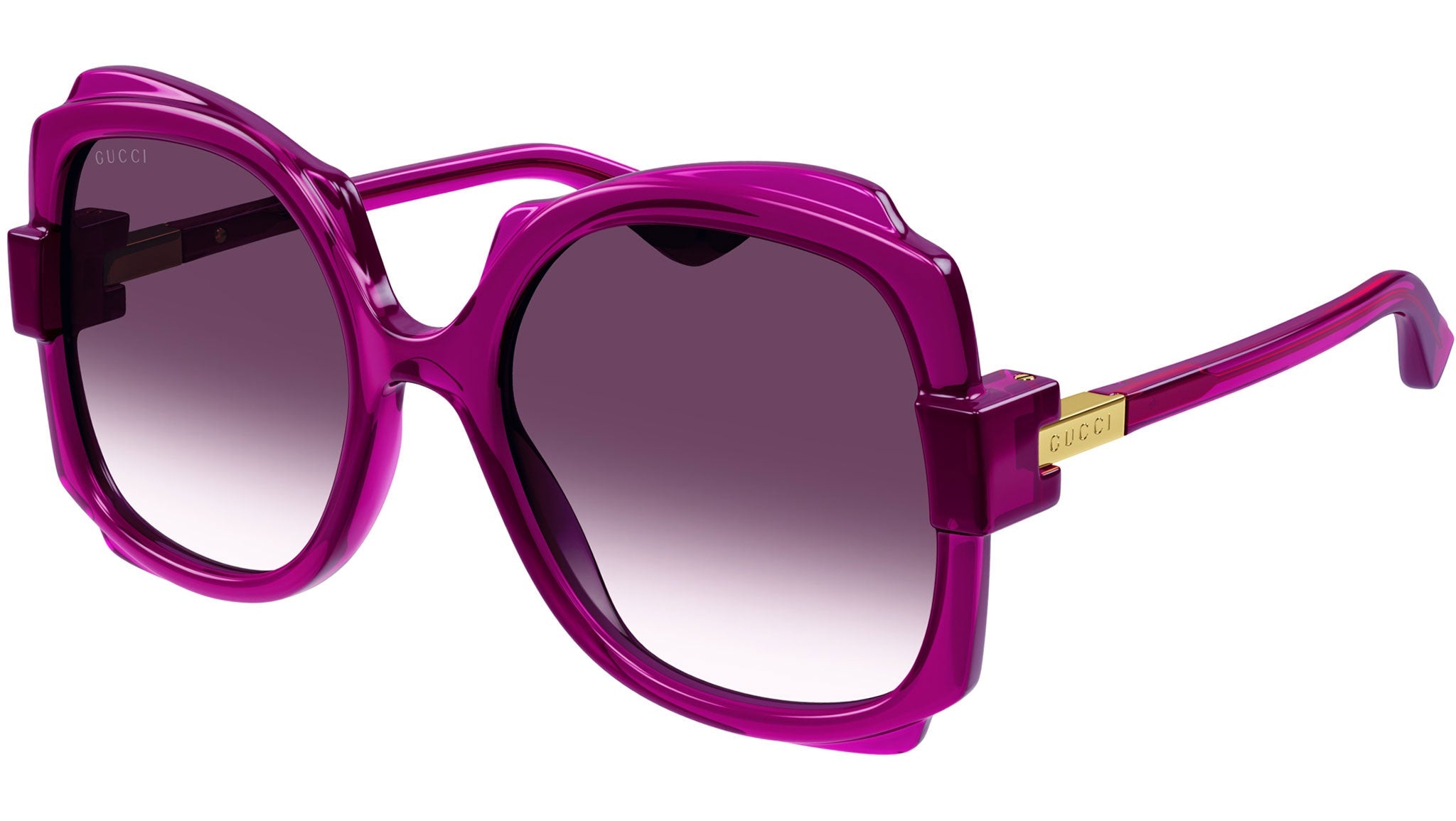 Occhiali da sole GUCCI GG1431S Shiny transparent dark cyclamen