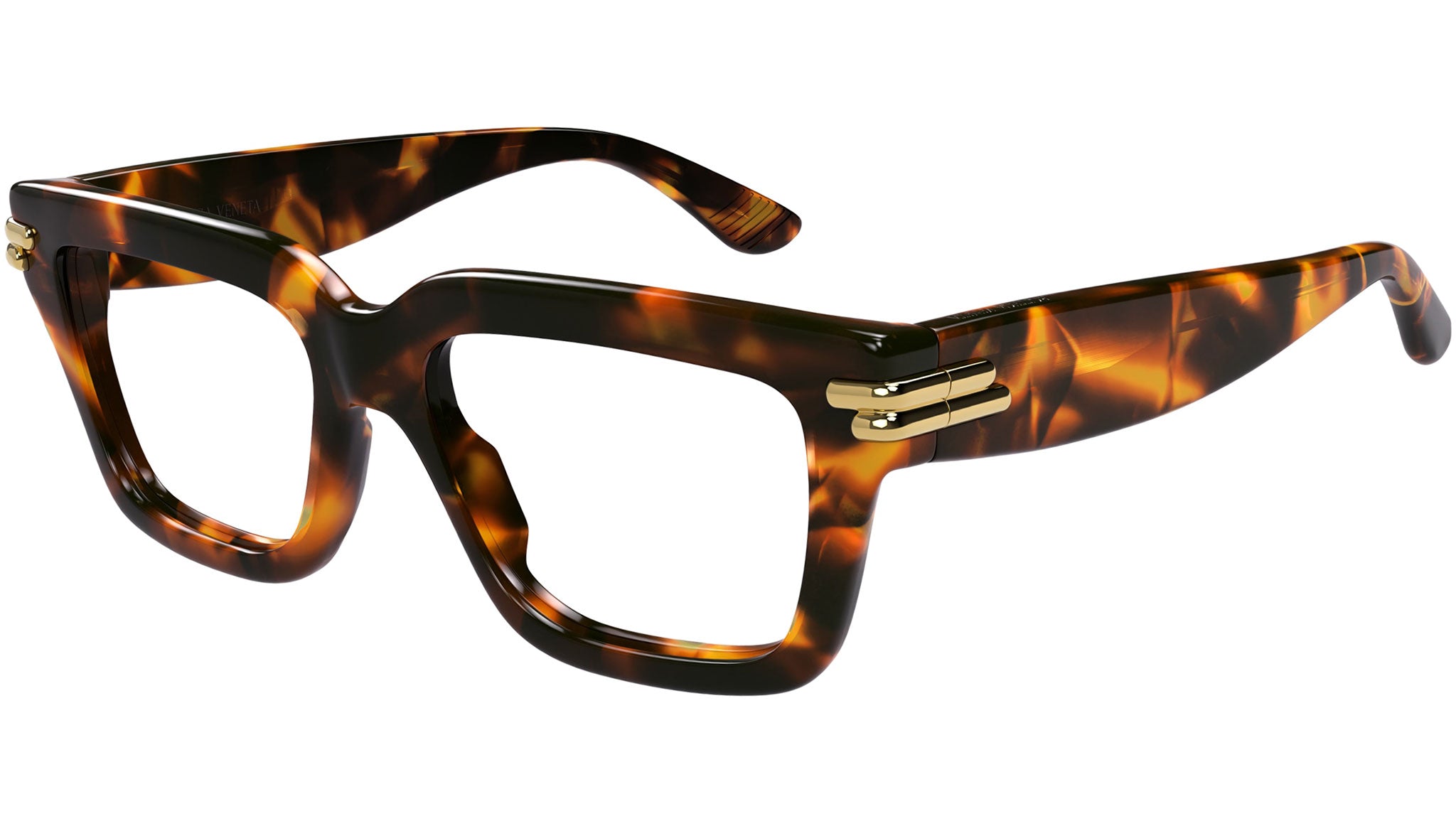 Occhiali da vista BOTTEGA VENETA BV1324O Shiny macro squared spotted havana