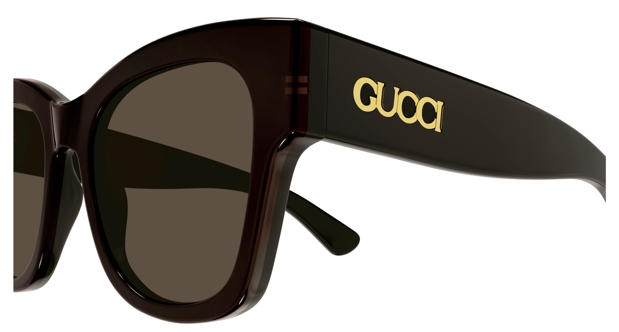 Occhiali da sole GUCCI GG1789S Shiny bilayer transparent peach pink + solid brown