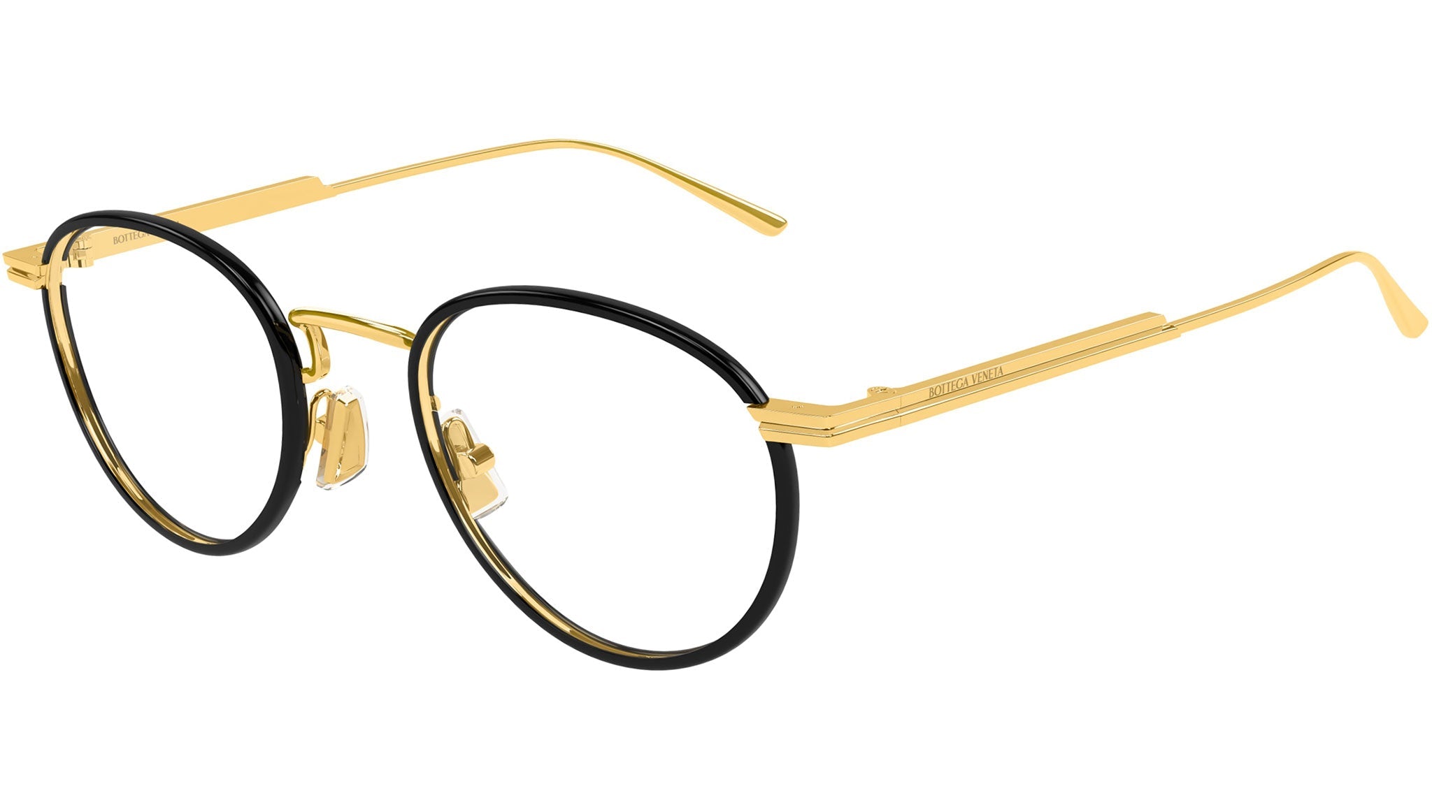 Occhiali da sole BOTTEGA VENETA BV1389S Shiny gold, shiny black windsor rim