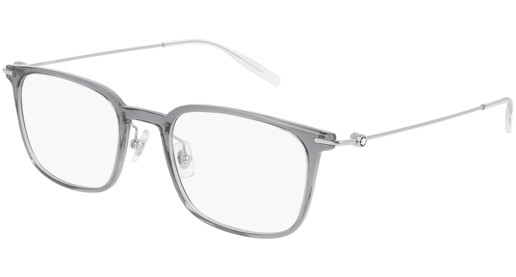 Occhiali da vista MONTBLANC MB0100O Shiny transparent grey copy of ab2884 mazzucchelli