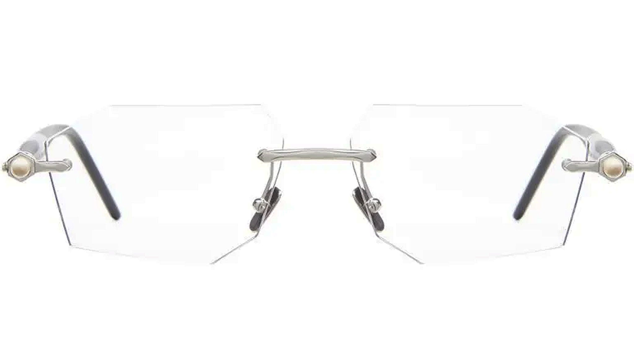 Occhiali da vista KUBORAUM P55 Silver black shine and matte