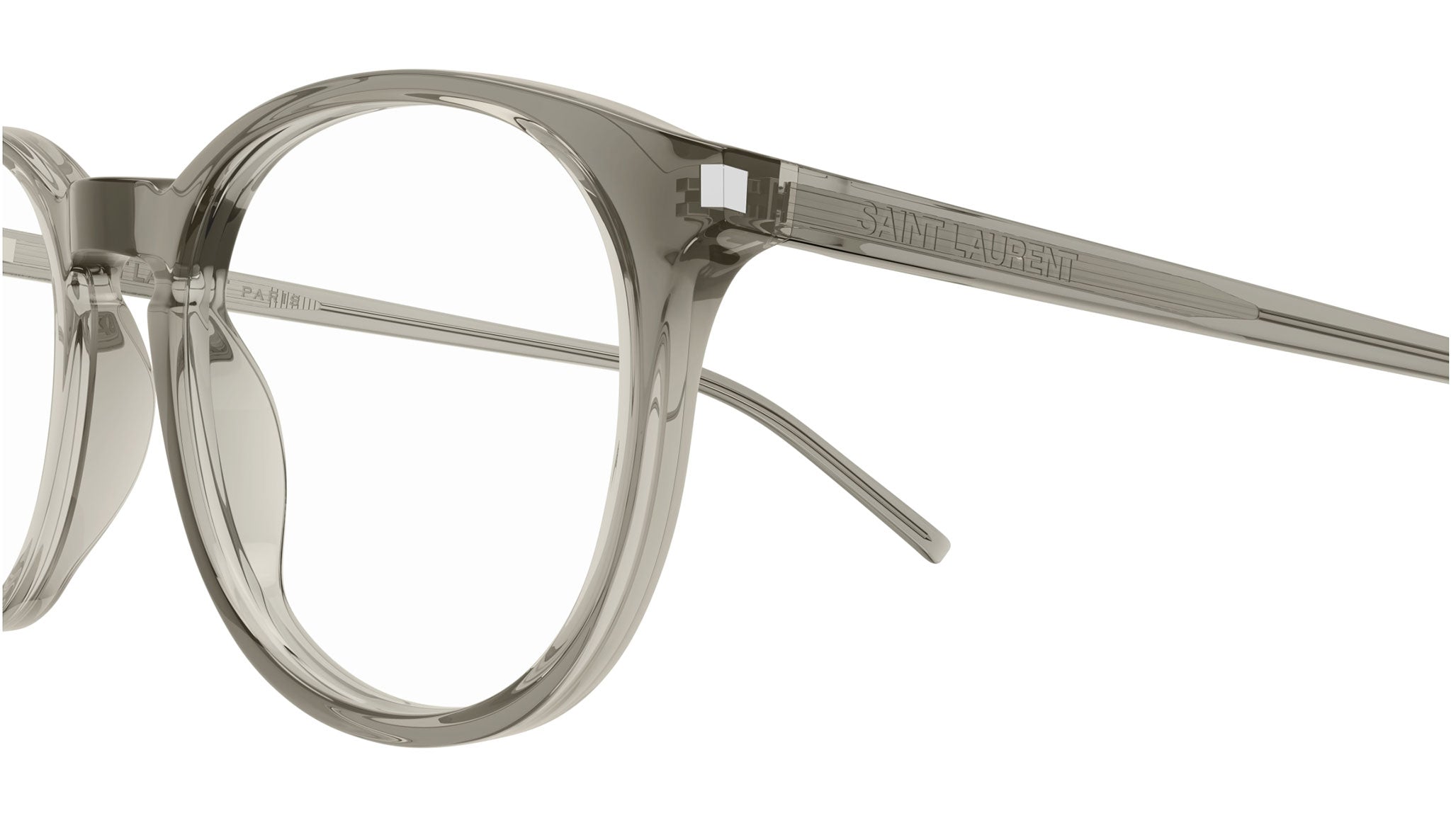 Occhiali da vista SAINT LAURENT Shiny transparent taupe