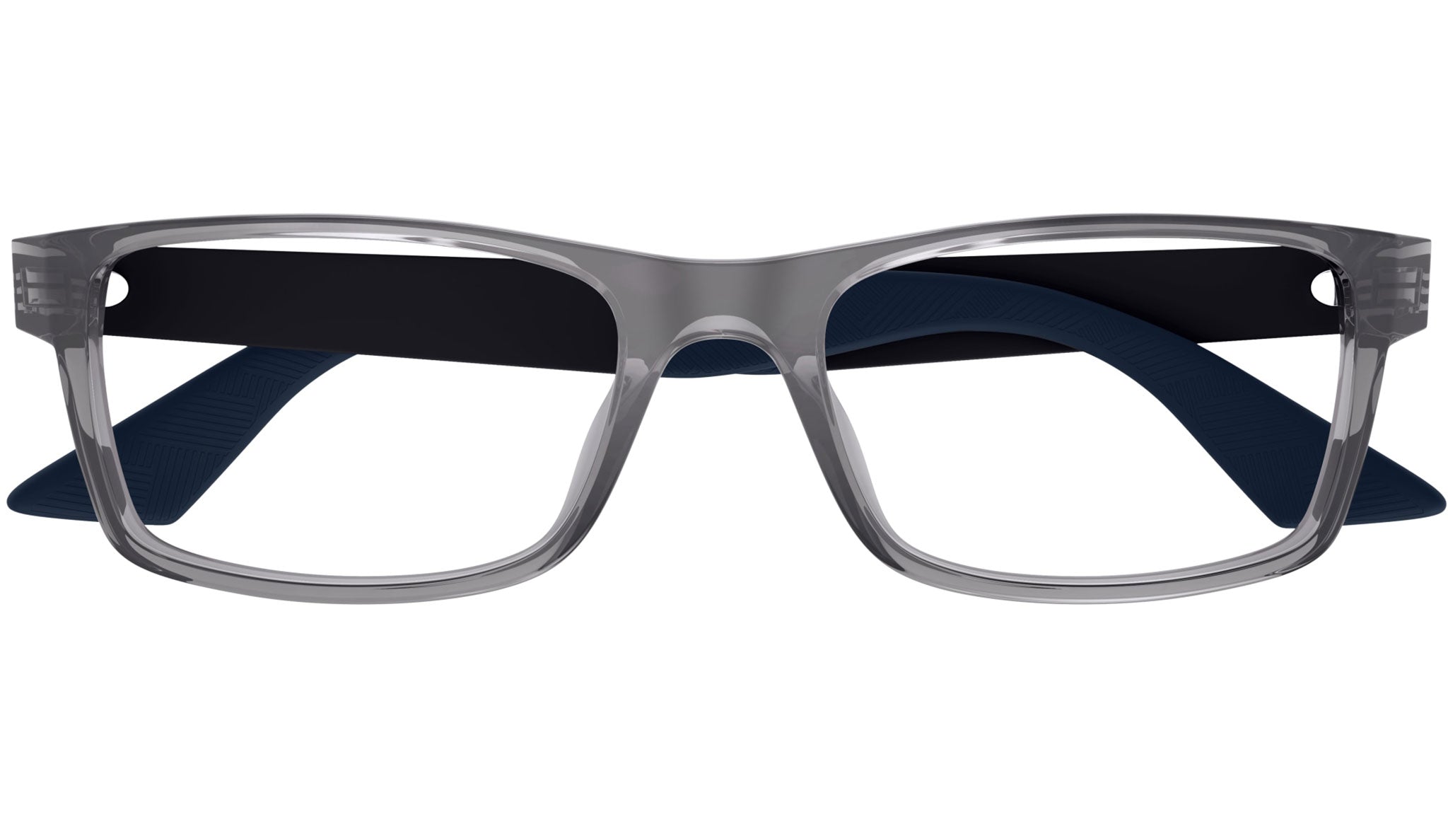 Occhiali da vista MONTBLANC MB0301O Shiny transparent dark grey